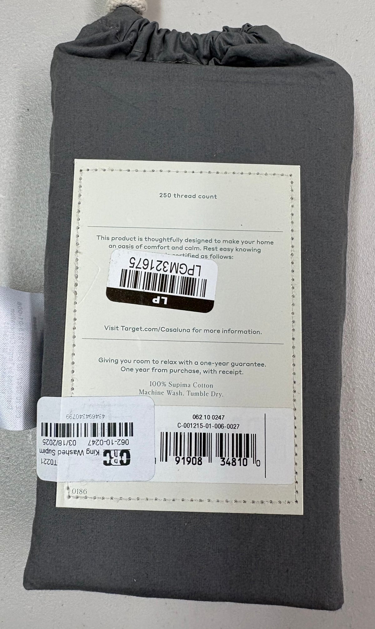 Casaluna King Supima Percale Pillowcase Set, New