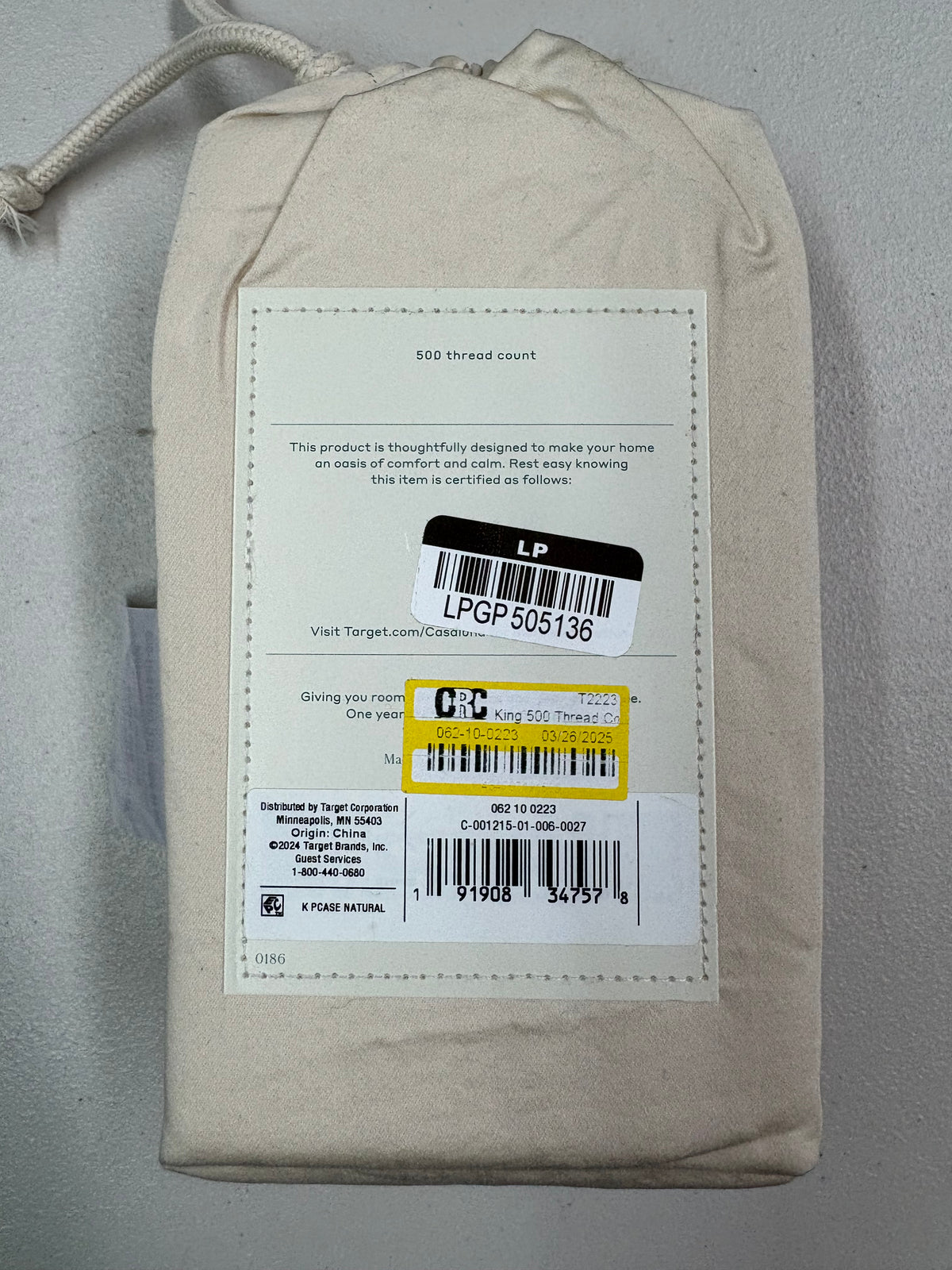 Casaluna King Supima Sateen Pillowcase Set, New