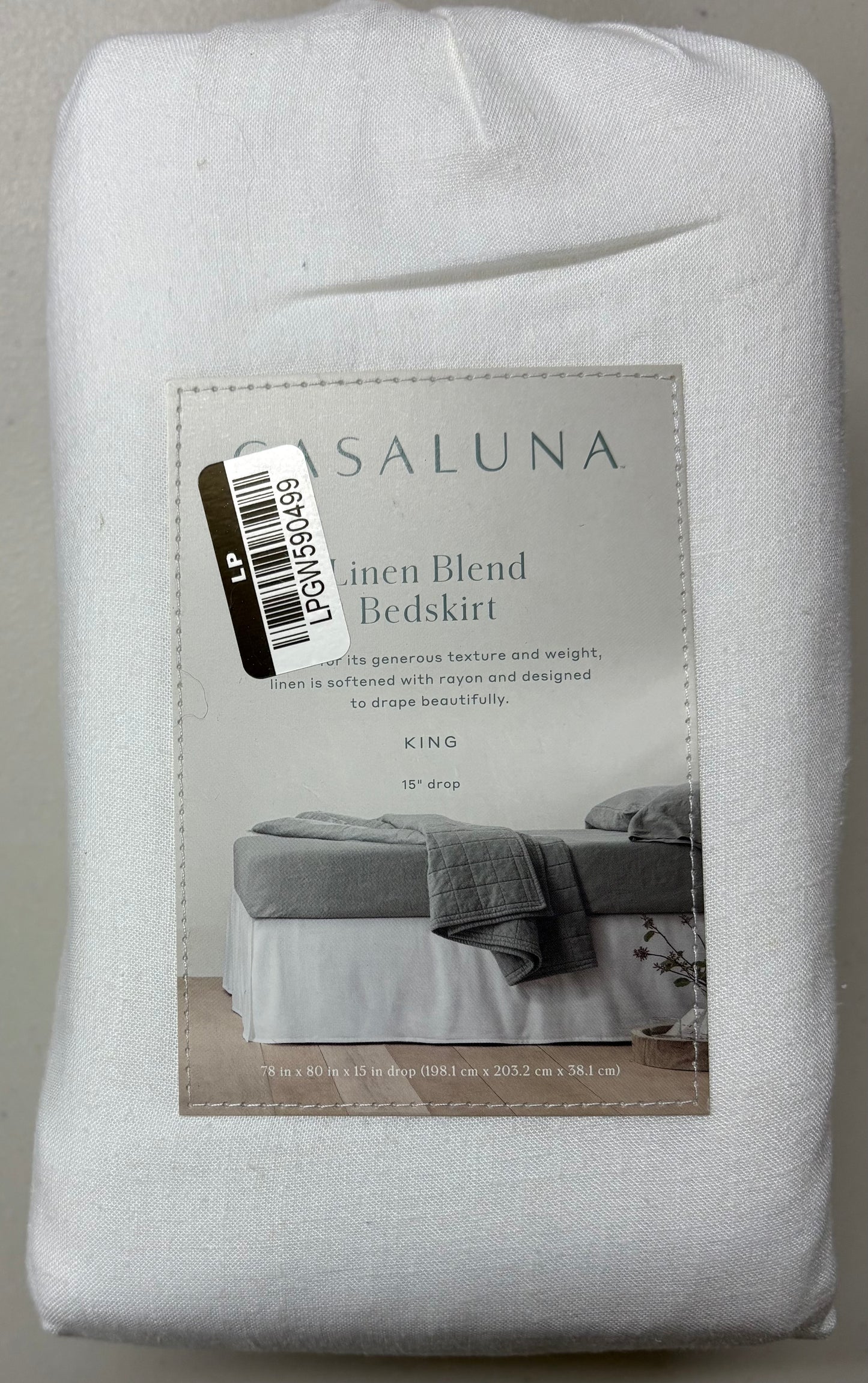 Casaluna King Linen Blend Bedskirt, New
