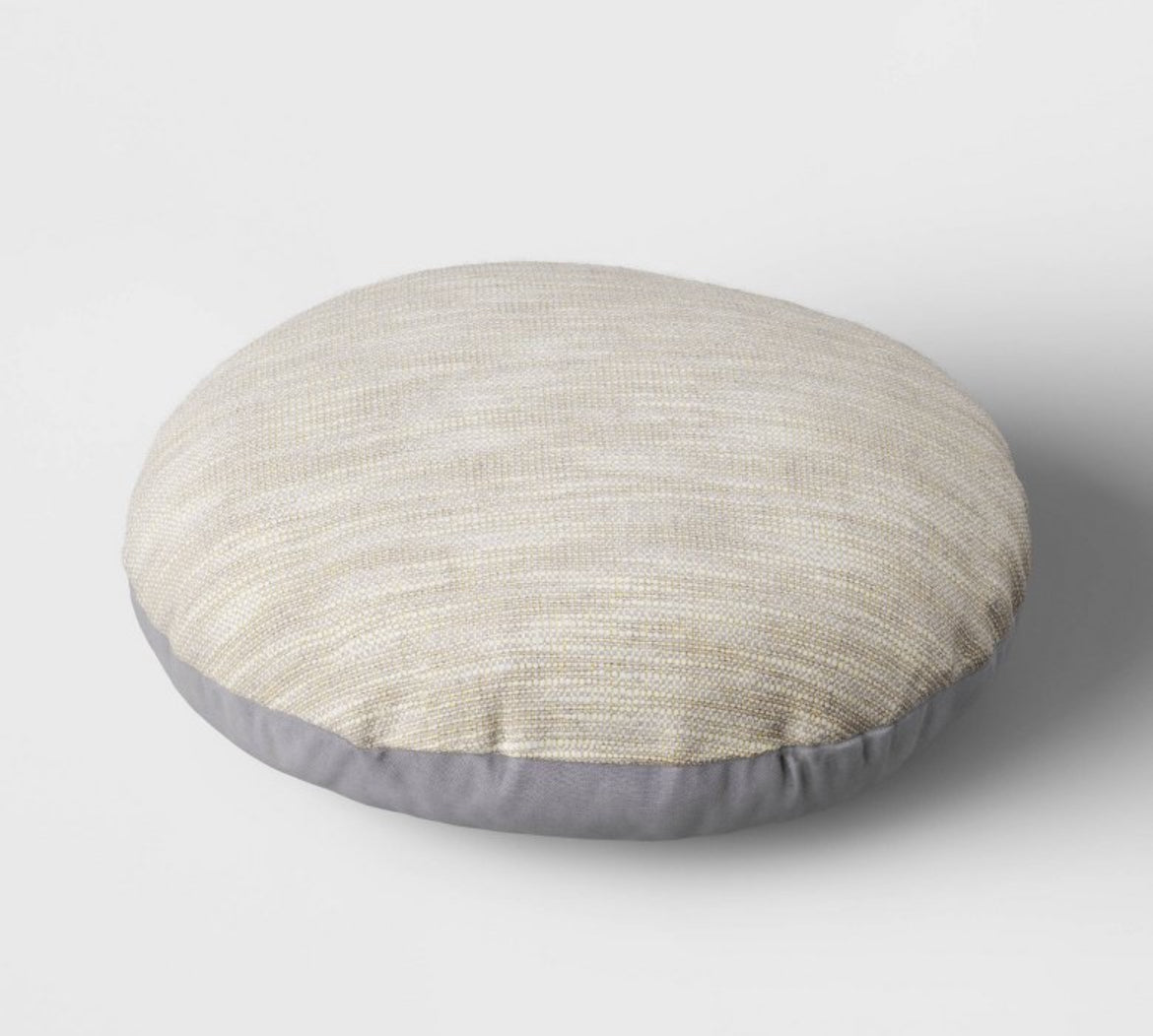 Threshold Woven Cotton Slub Round Throw Pillow, New