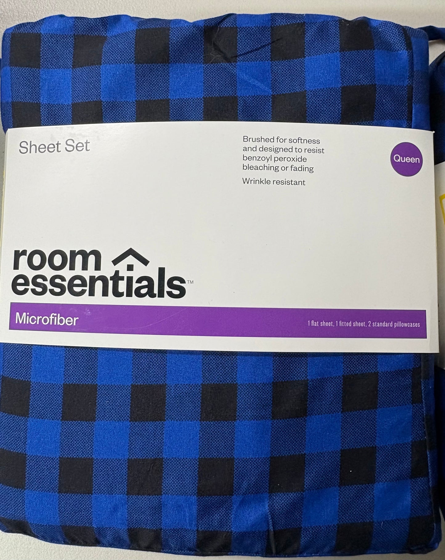 Room Essentials Queen Microfiber Sheet Sets Bundle, New