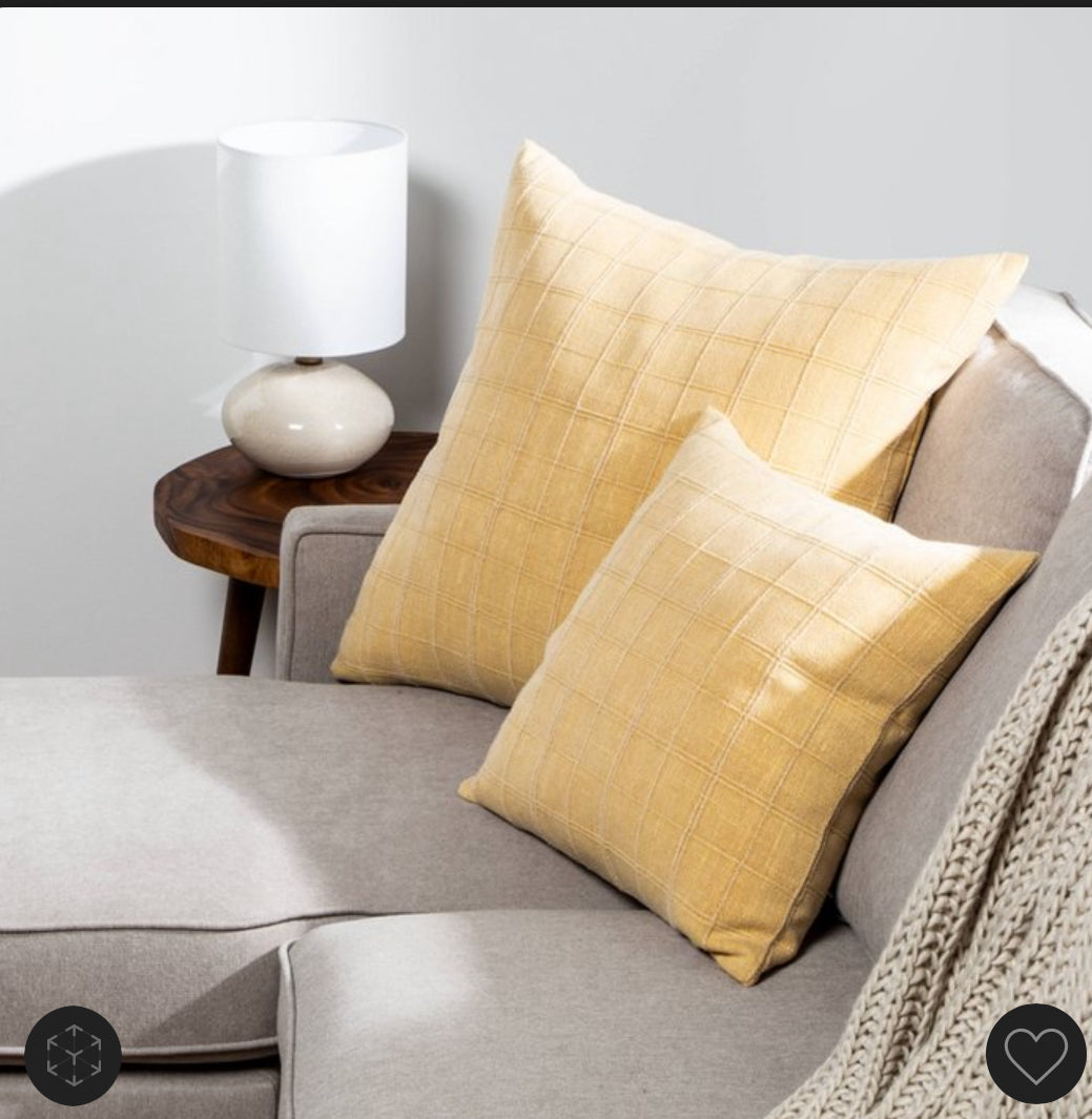 Threshold 24"x24" Oversized Woven Windowpane Throw Pillow, New