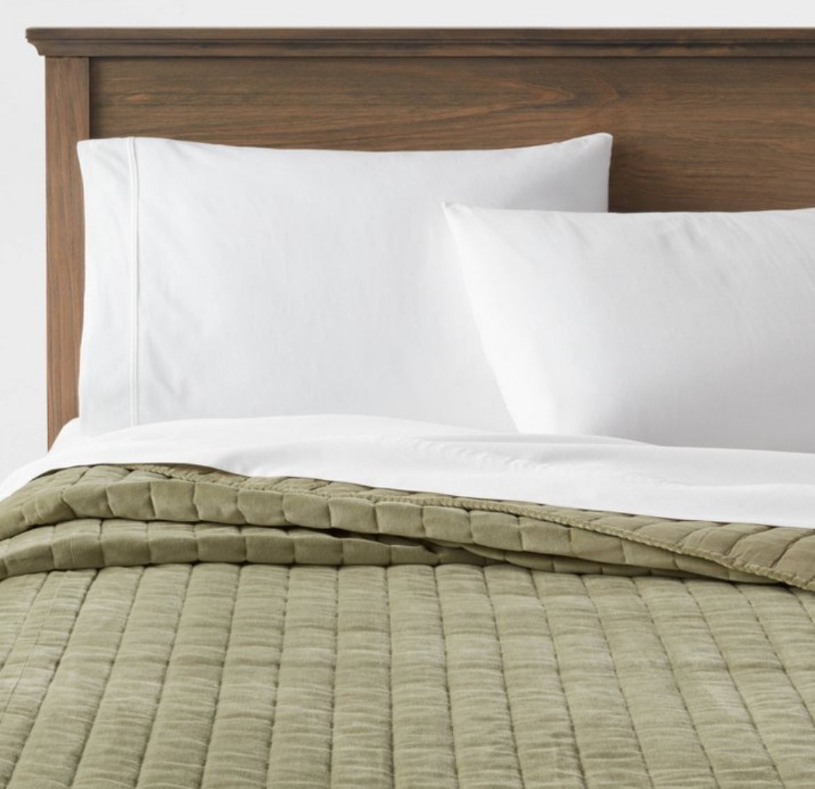 Threshold Full/Queen Channel Stitch Velvet Quilt, New