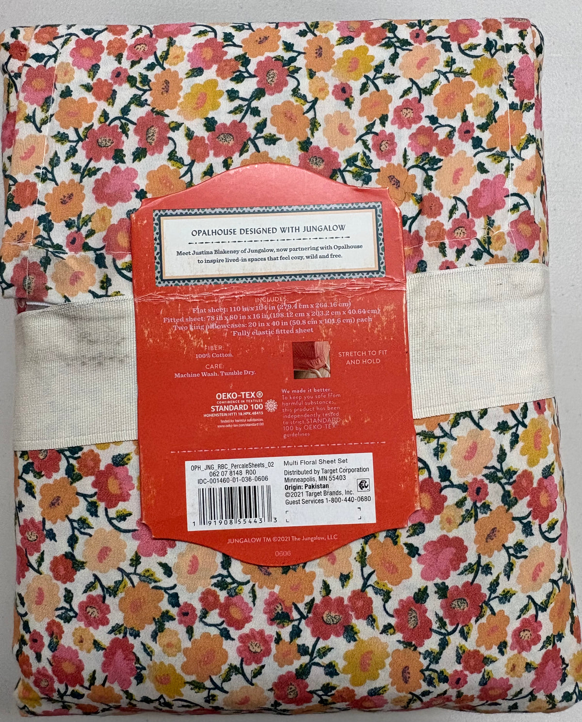 Opalhouse Jungalow King Percale Sheet Set, New