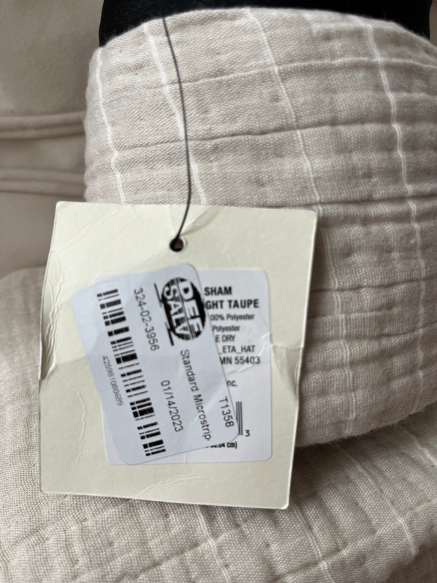 Hearth & Hand Standard Microstripe Pillow Sham, New