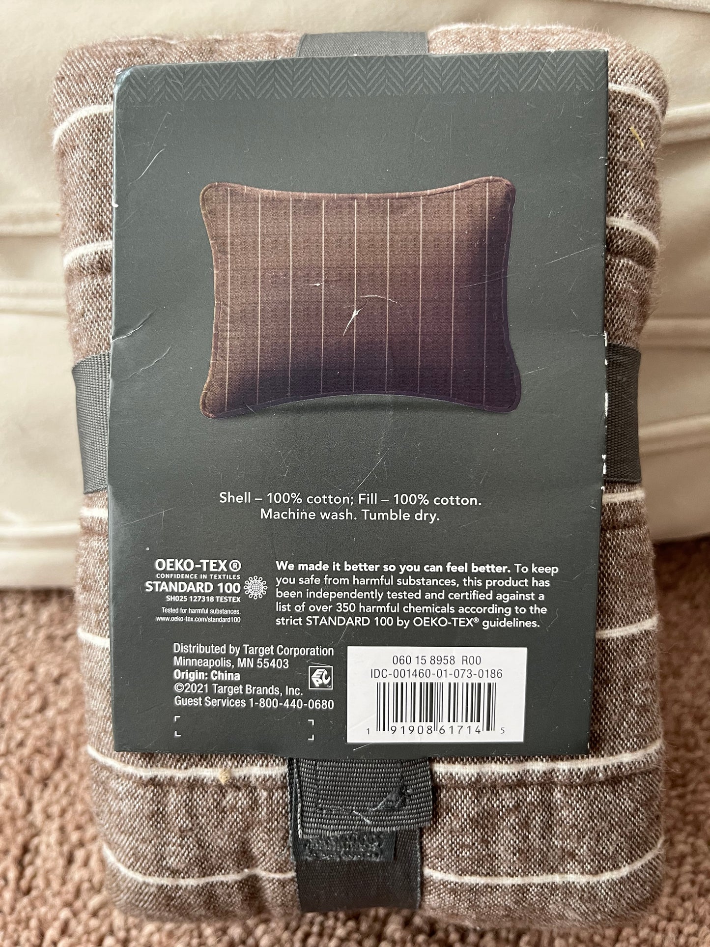 Threshold Standard Flannel Stripe Pillow Sham, New