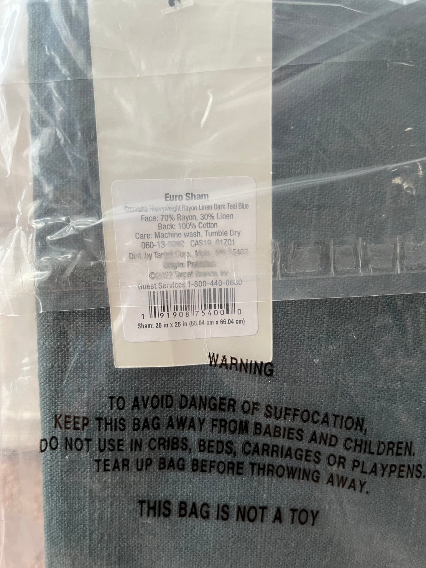 Casaluna Euro Heavyweight Linen Blend Pillow Sham, New