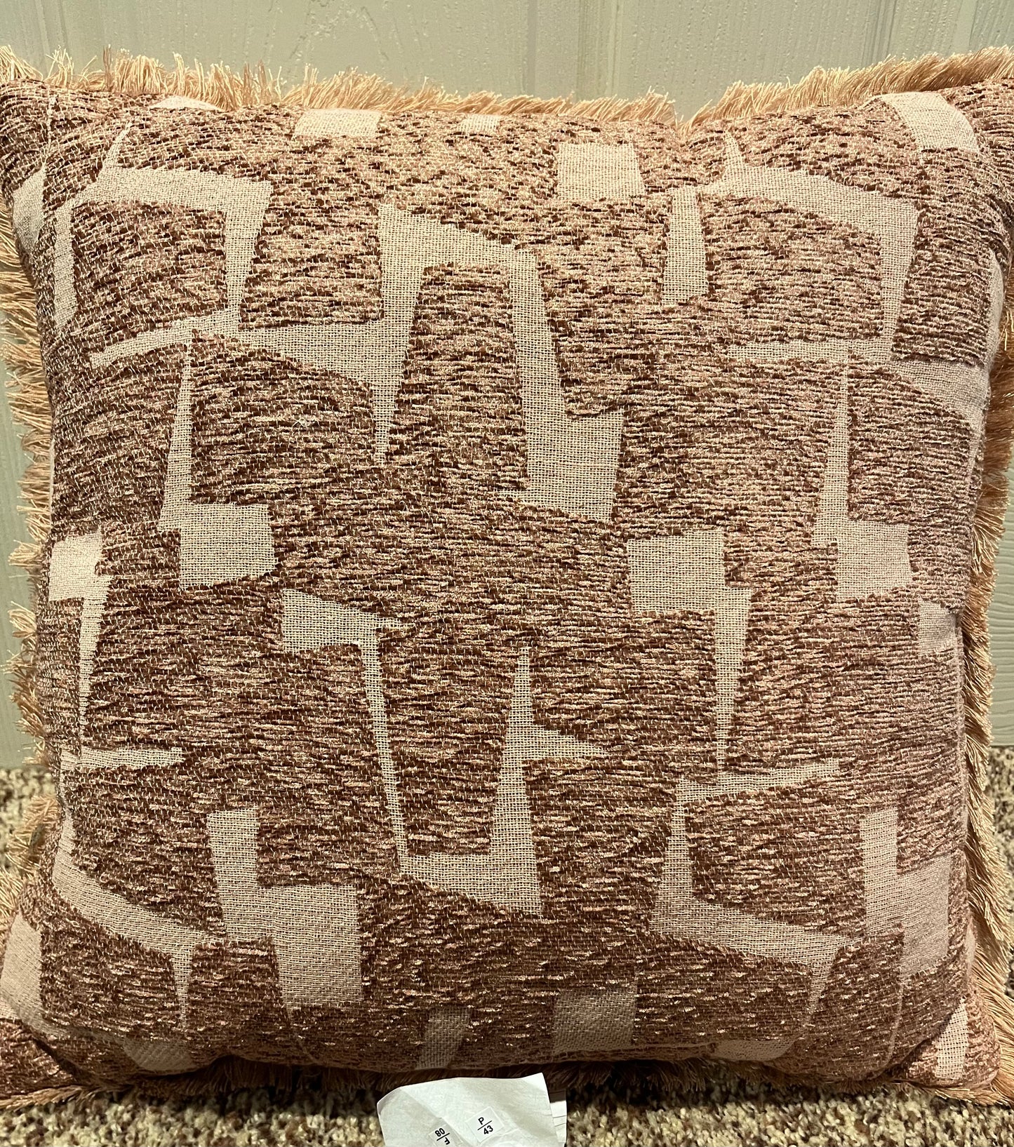 Threshold 18"x18" Geometric Patterned Velvet Throw Pillow, New