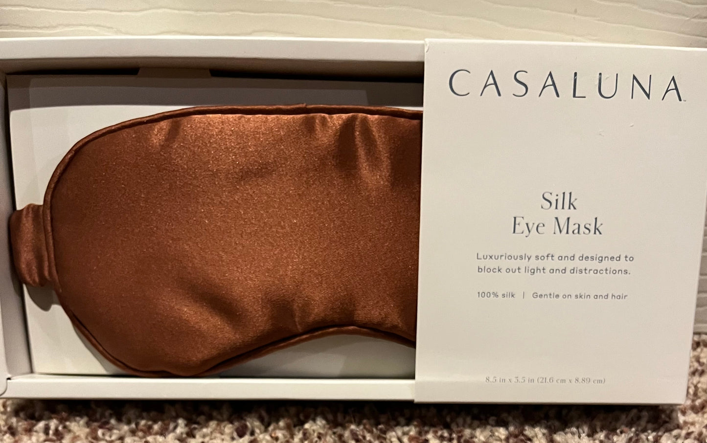 Casaluna Solid Silk Sleep Eye Mask, New