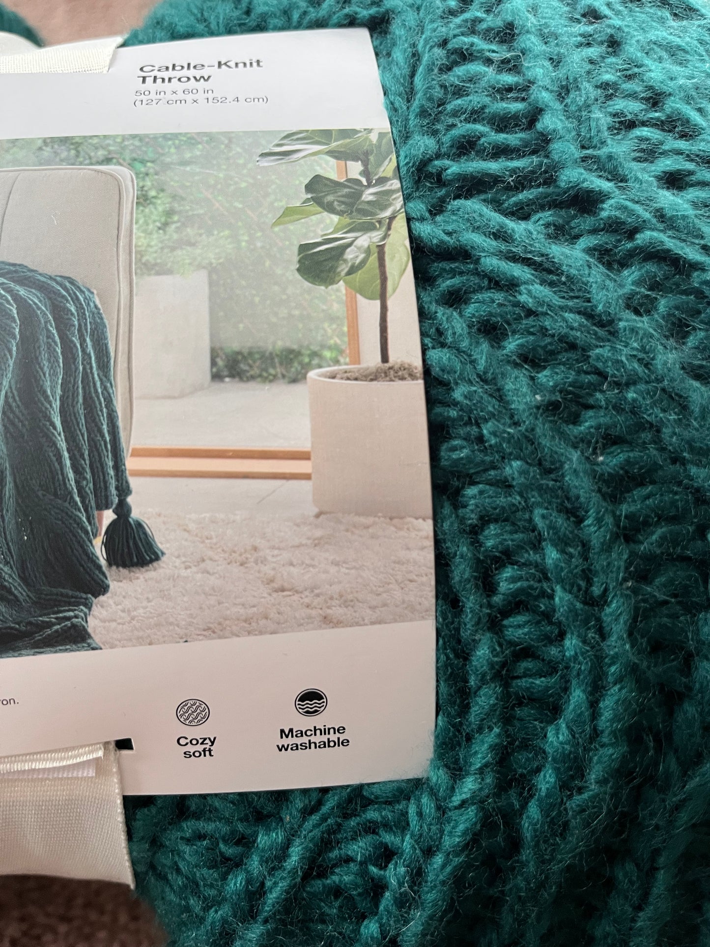 Sonoma 50"x60" Chunky Cable Knit Throw Blanket, New