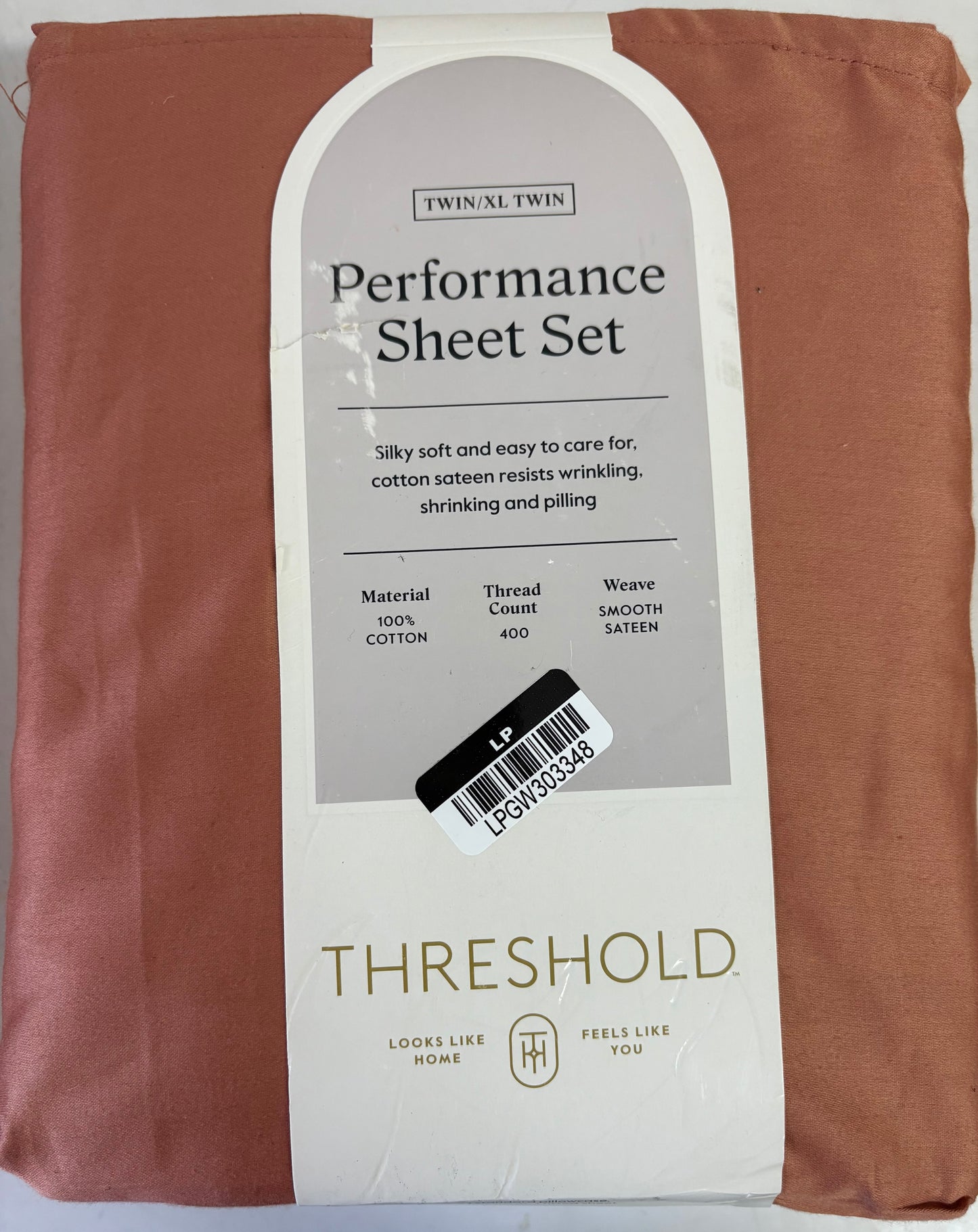 Threshold Twin/XL Twin Solid Performance Sheet Set, New