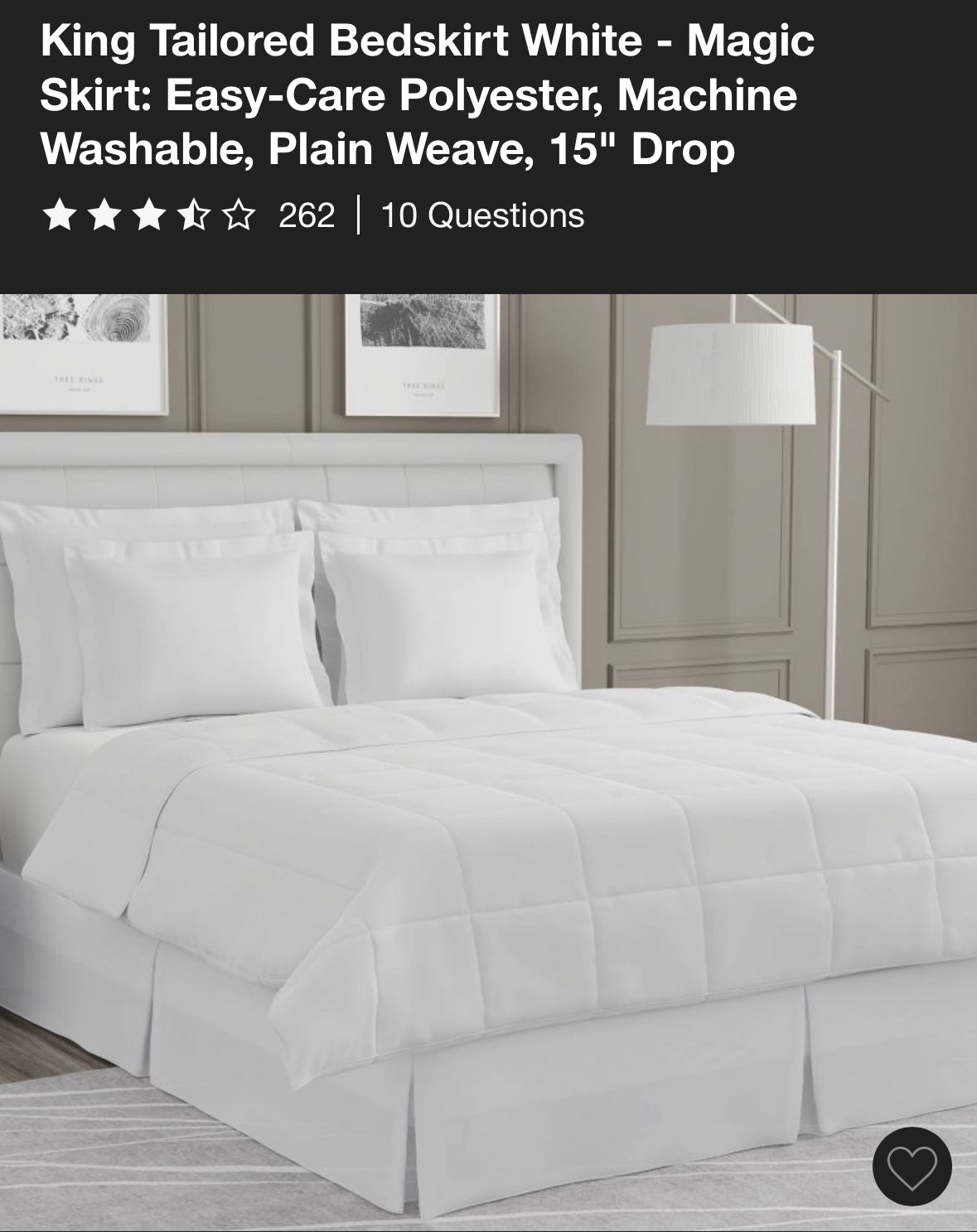 Magic Skirt King Bedskirt, New