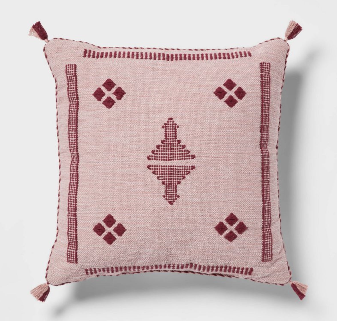 Threshold 18"x 18" Cactus Woven Diamond Throw Pillow, New