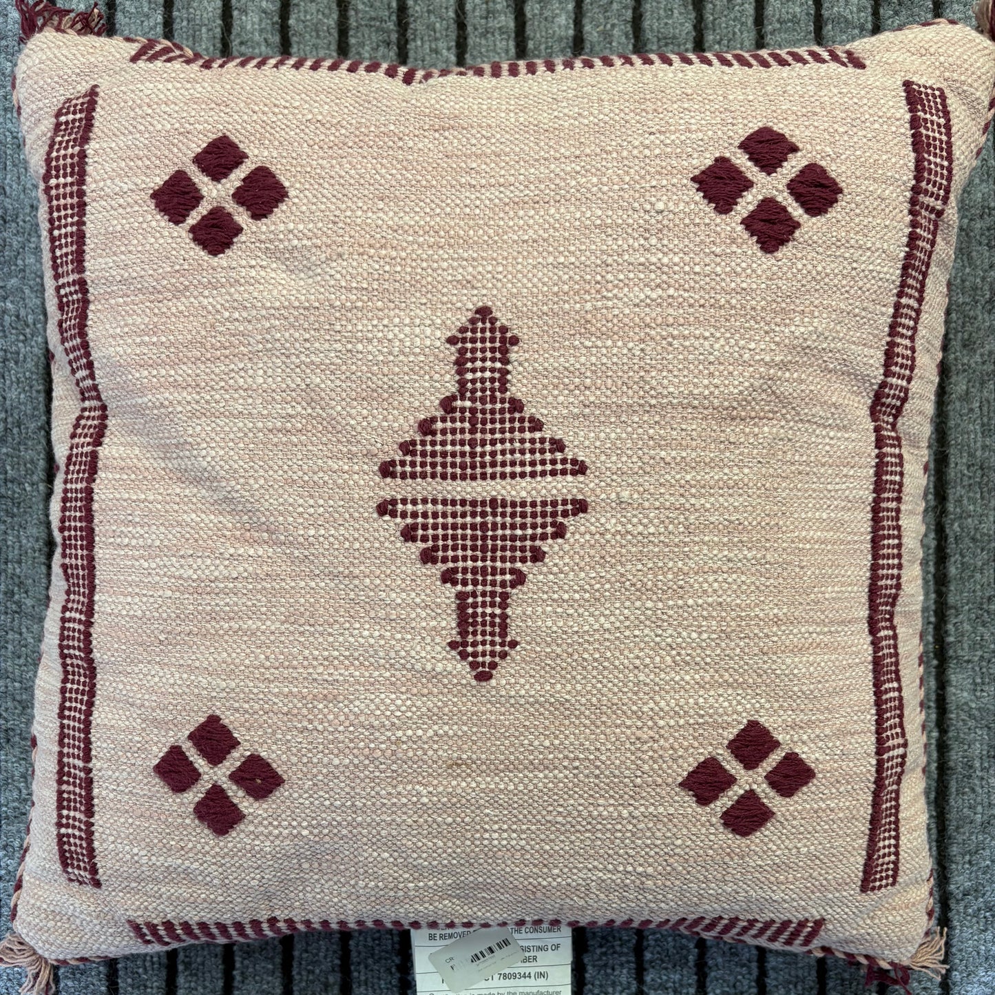 Threshold 18"x 18" Cactus Woven Diamond Throw Pillow, New