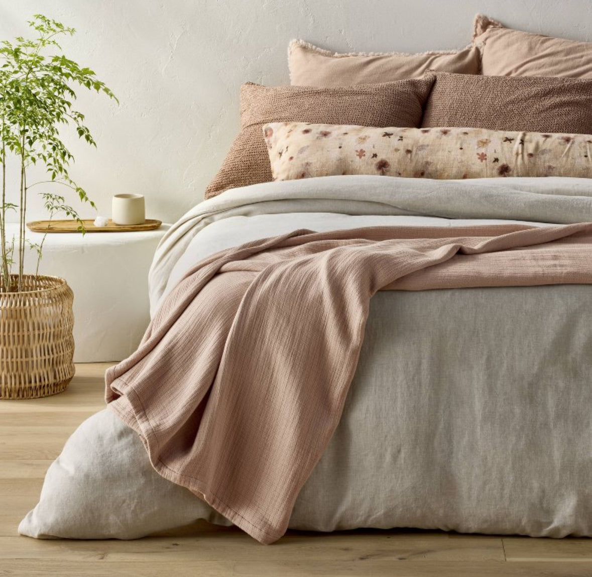 Casaluna Full/Queen Blissful Doublecloth Bed Blanket, New