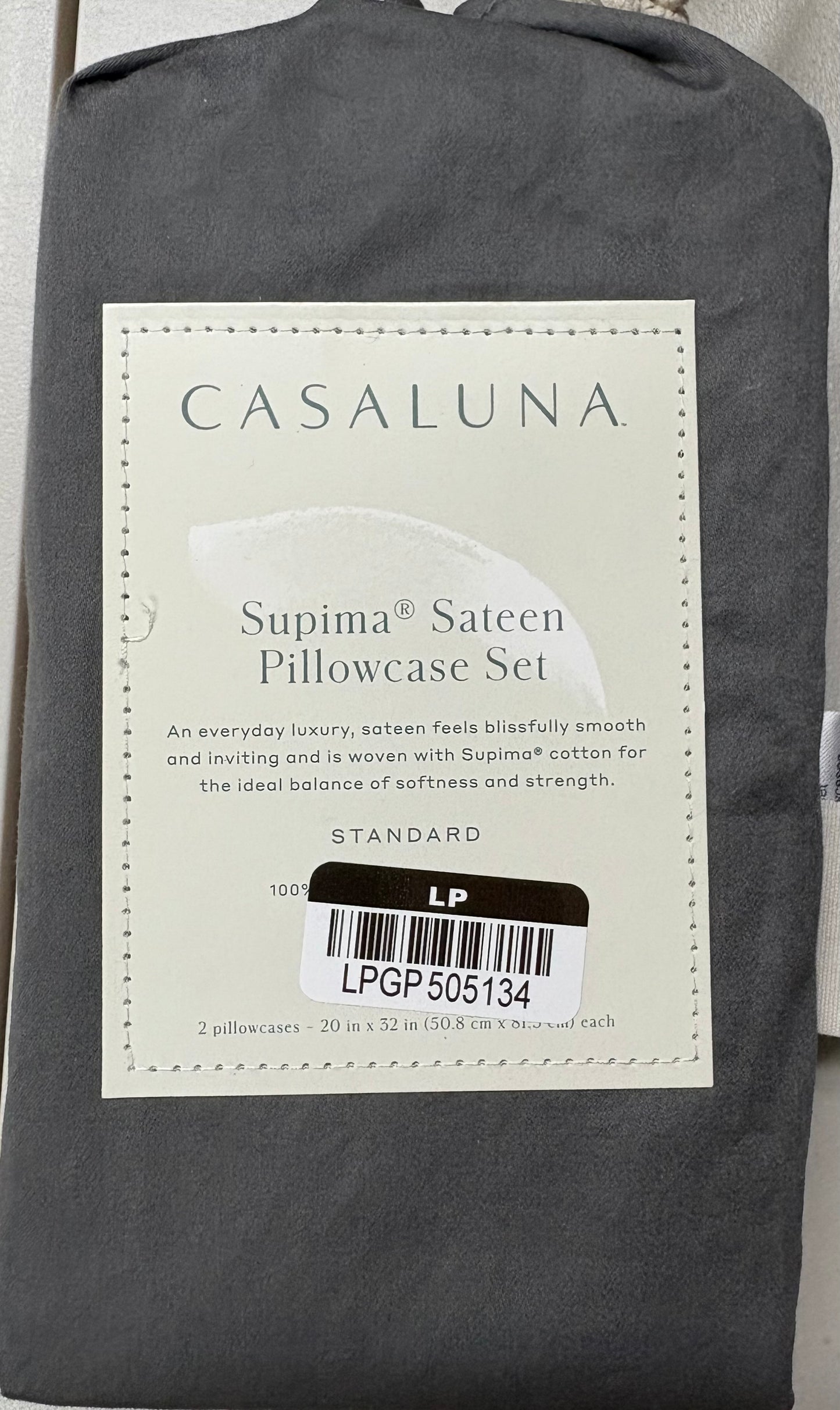 Casaluna Queen Supima Sateen Sheet & Pillowcase Set, New