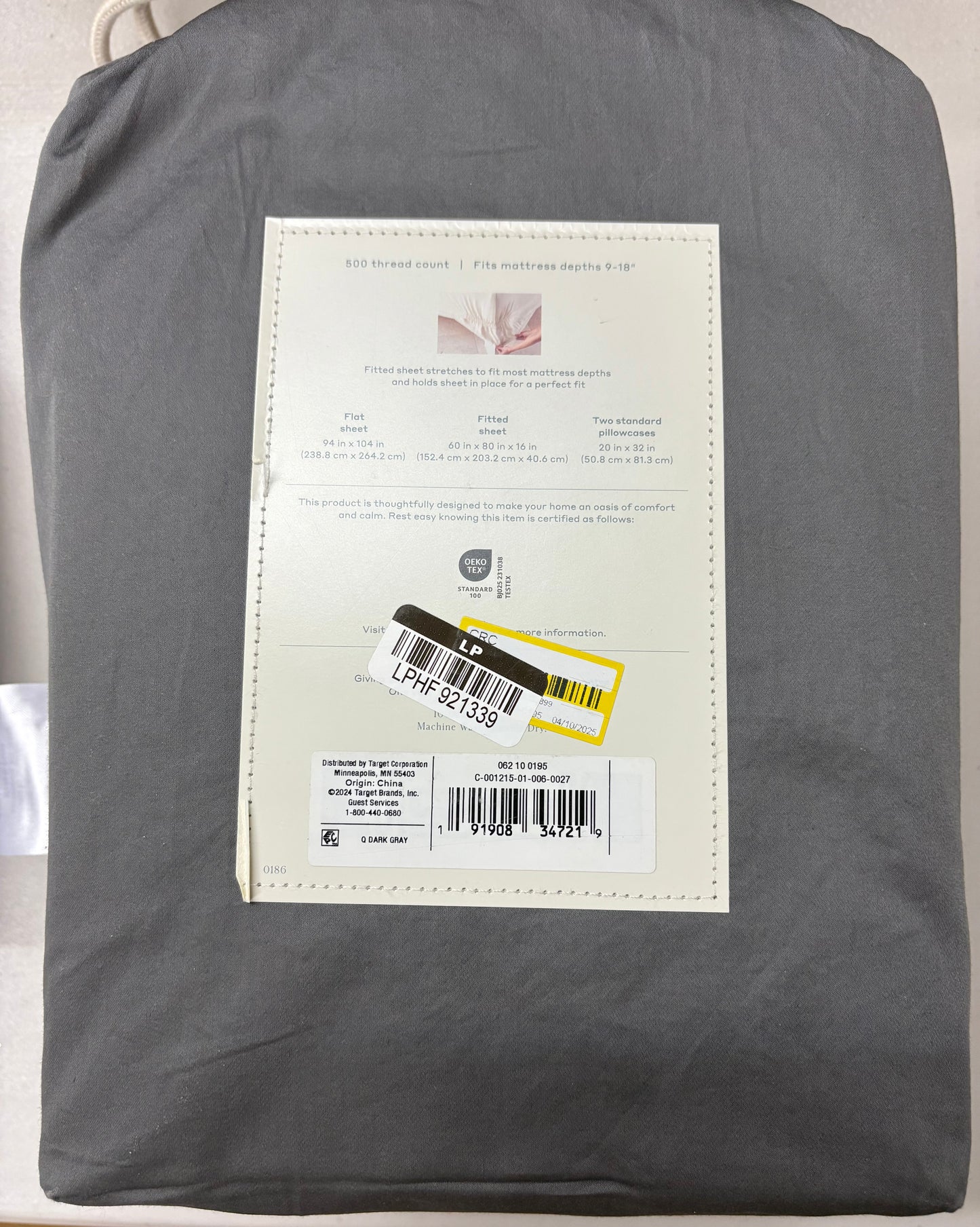 Casaluna Queen Supima Sateen Sheet & Pillowcase Set, New