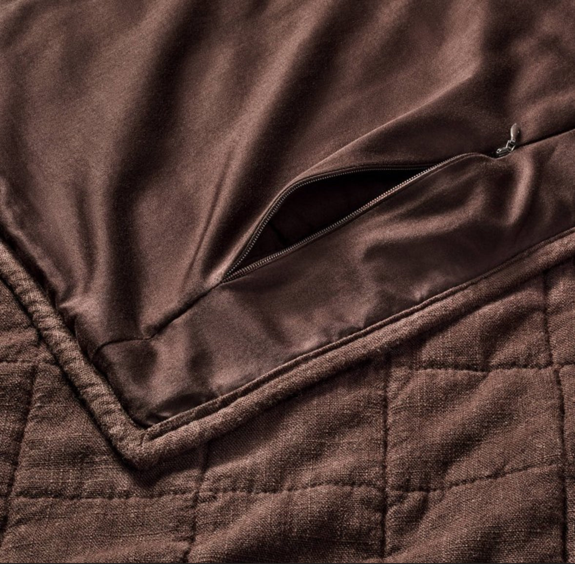 Casaluna Standard Heavyweight Linen Blend Quilted Sham Set, New