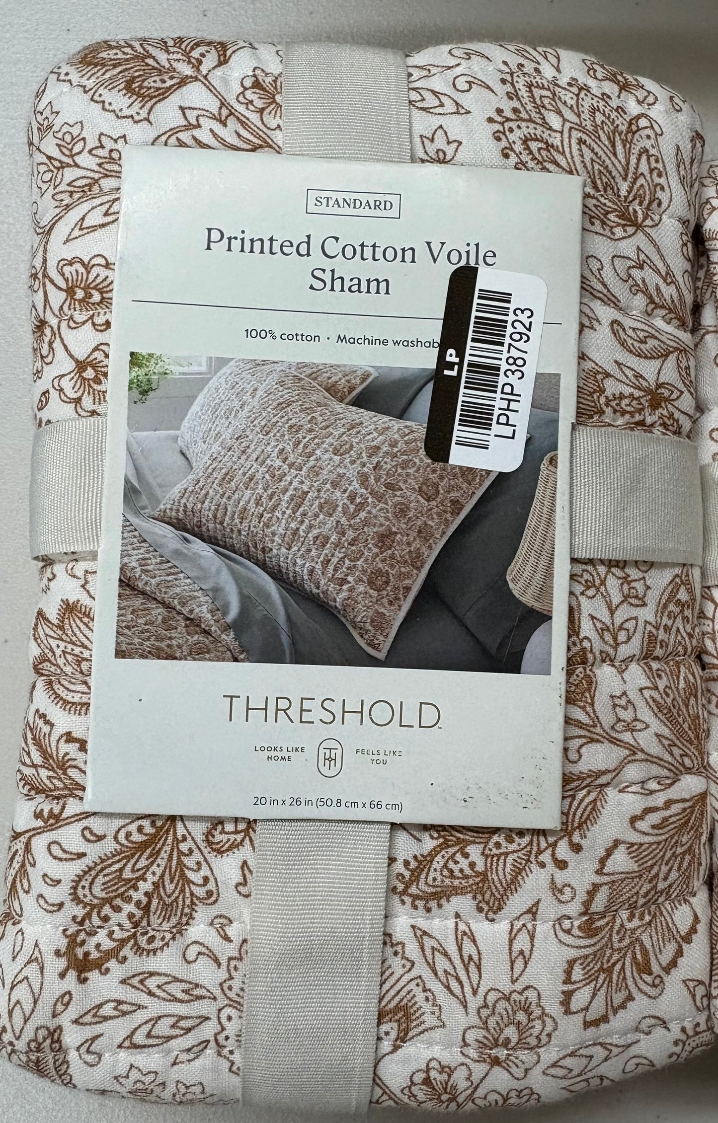 Threshold Standard Floral Cotton Voile Pillow Sham Set, New