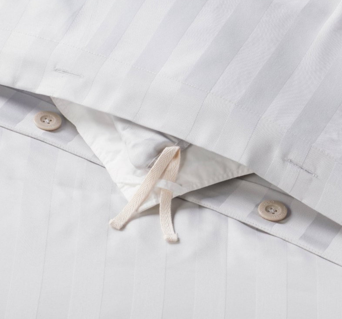 Threshold King Luxe Striped Damask Duvet Set, New