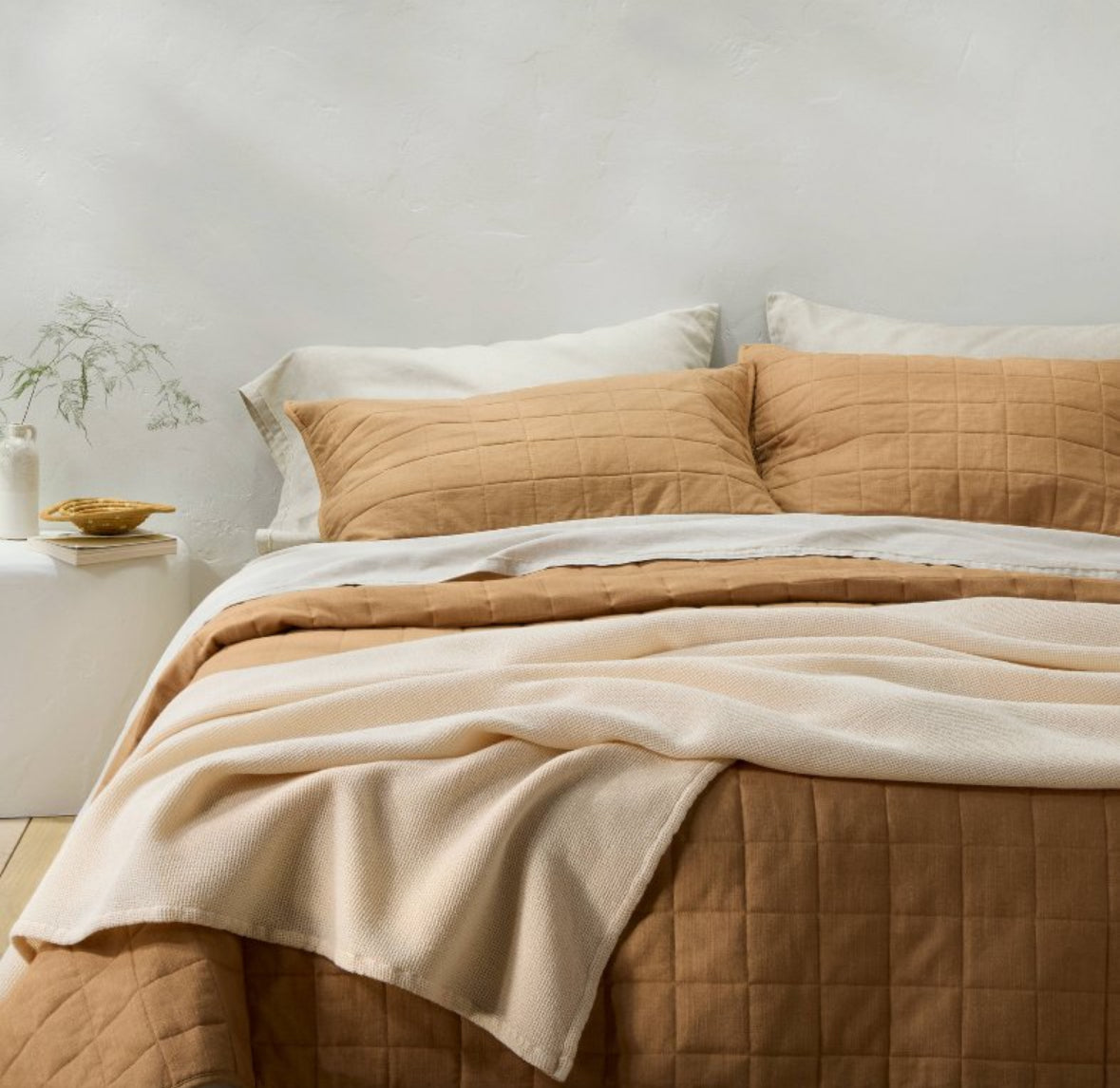 Casaluna Full/Queen Micro Waffle Bed Blanket, New