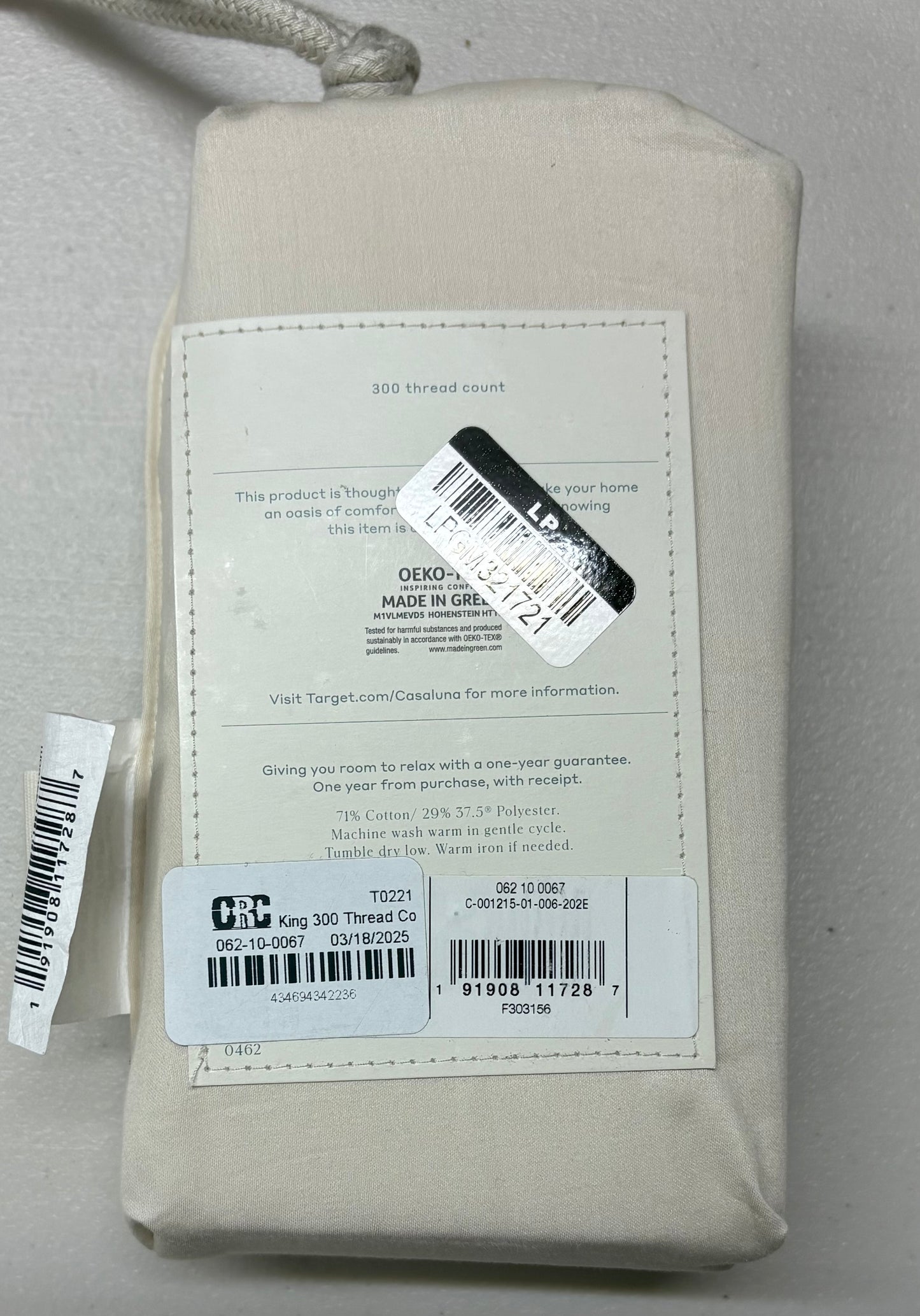 Casaluna King Temperature Balancing Pillowcase Set, New