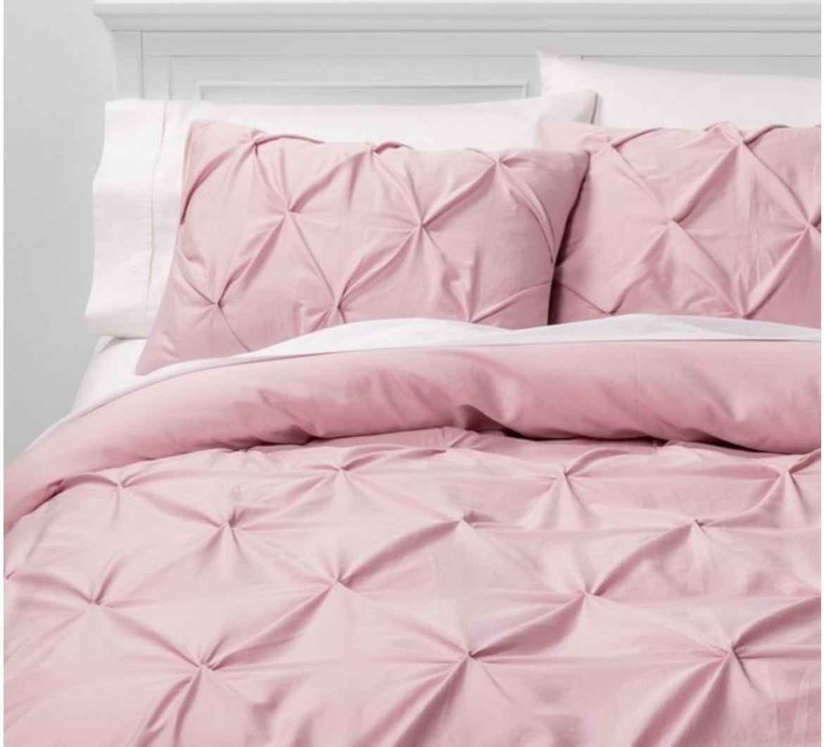 Threshold King Pinch Pleat Duvet Set, New