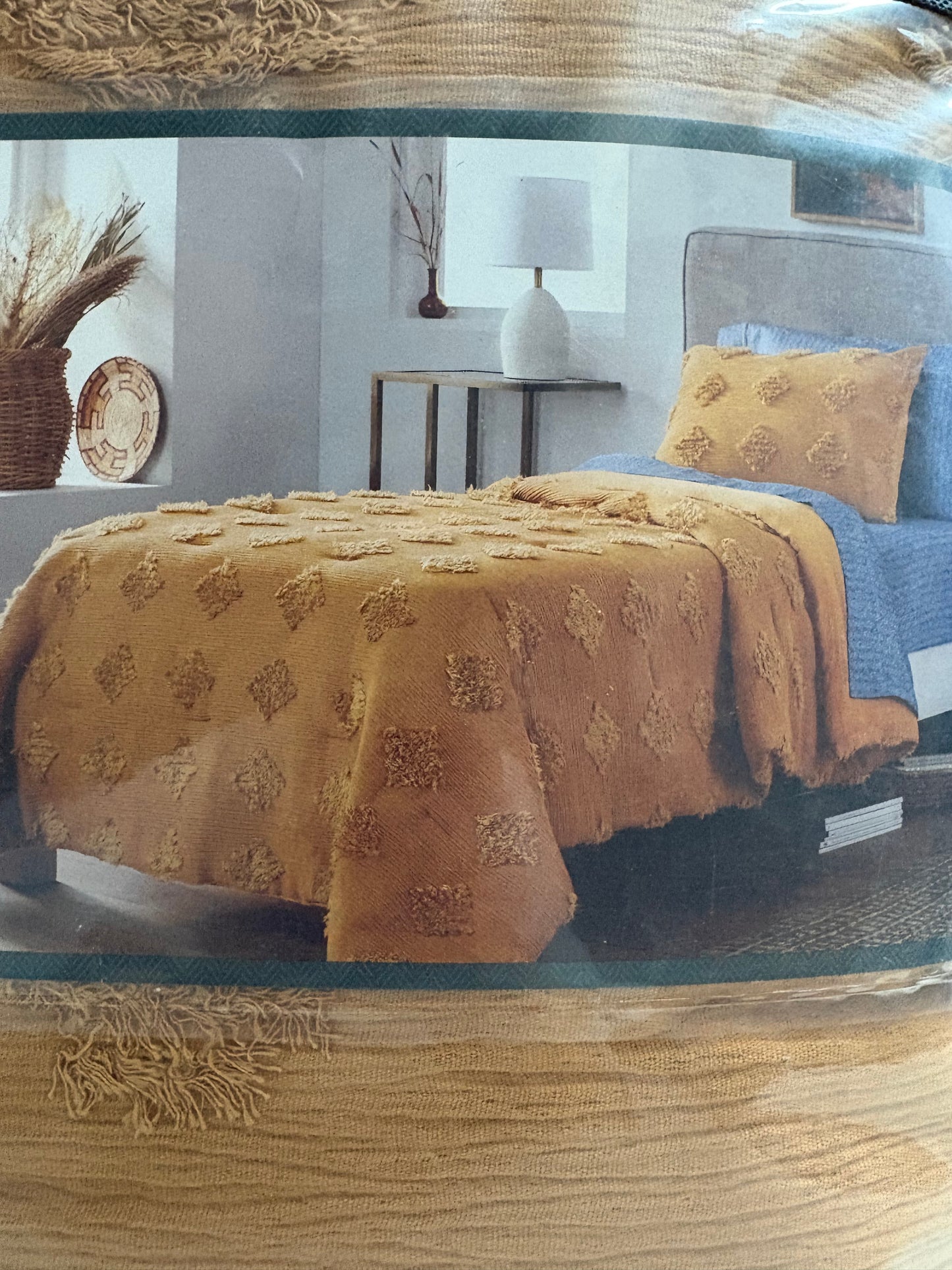 Threshold Twin/XL Twin Tufted Diamond Crinkle Comforter Set, New