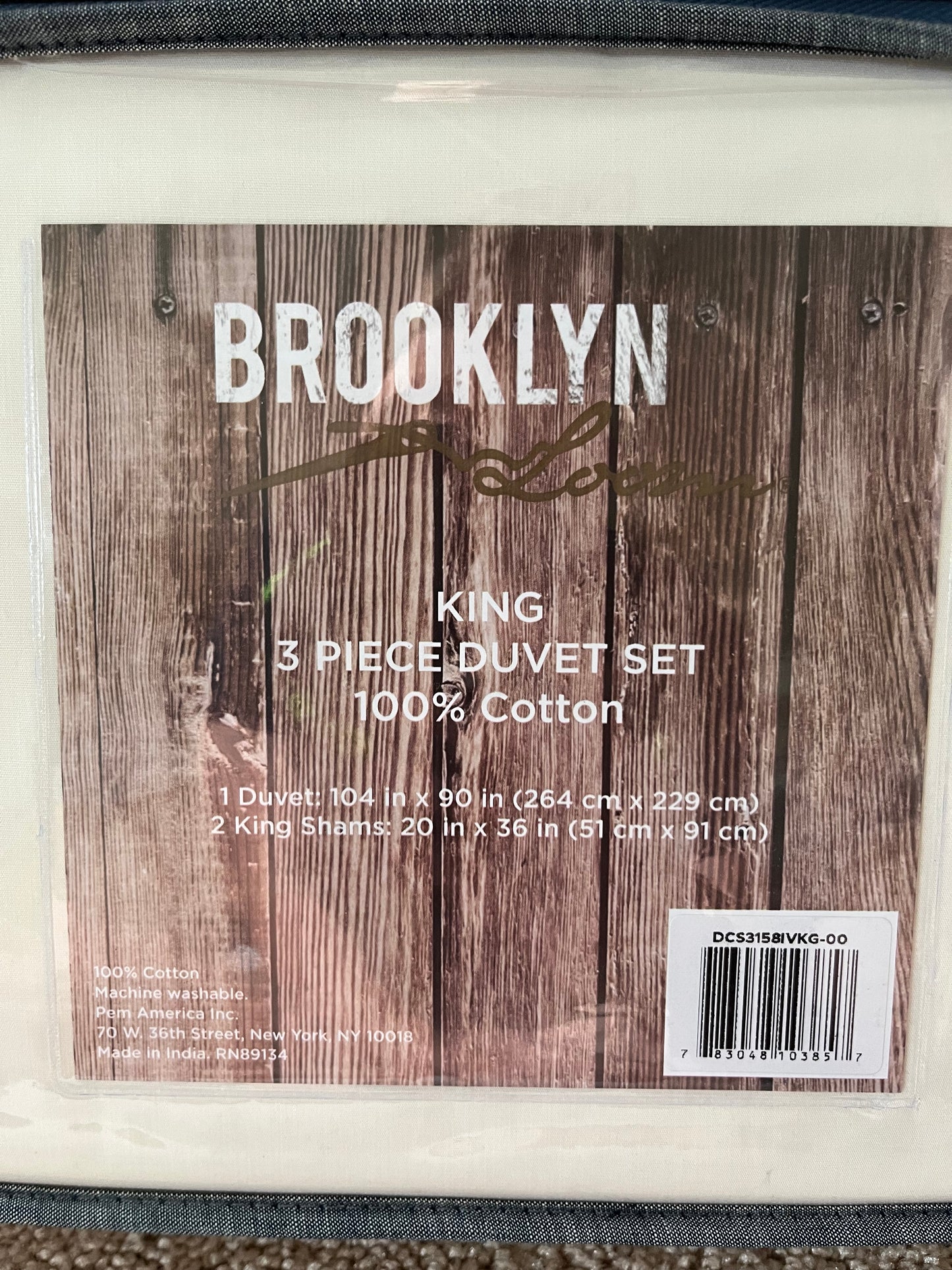 Brooklyn Loom King Cotton Duvet Set, New