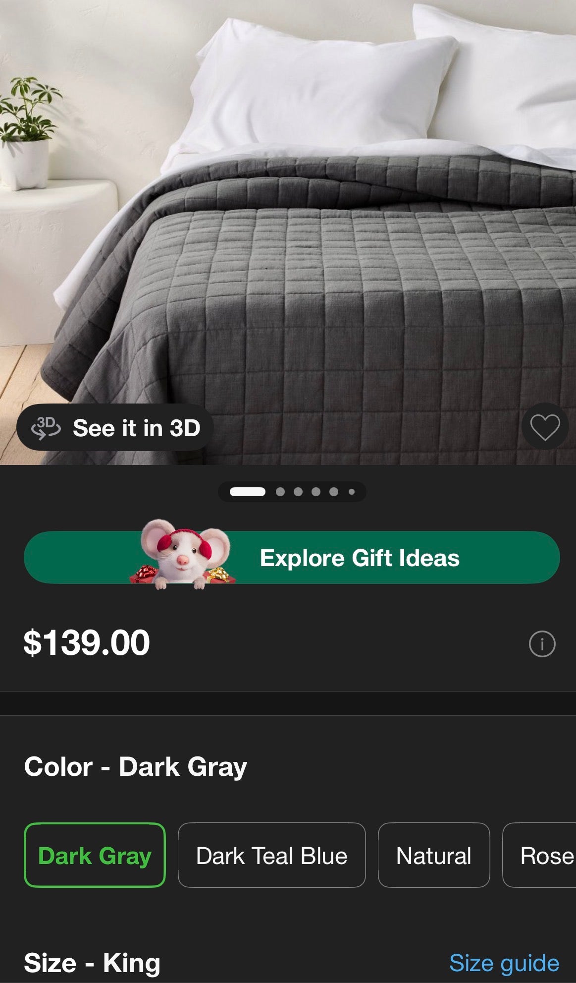 Casaluna King Heavyweight Linen Blend Quilt