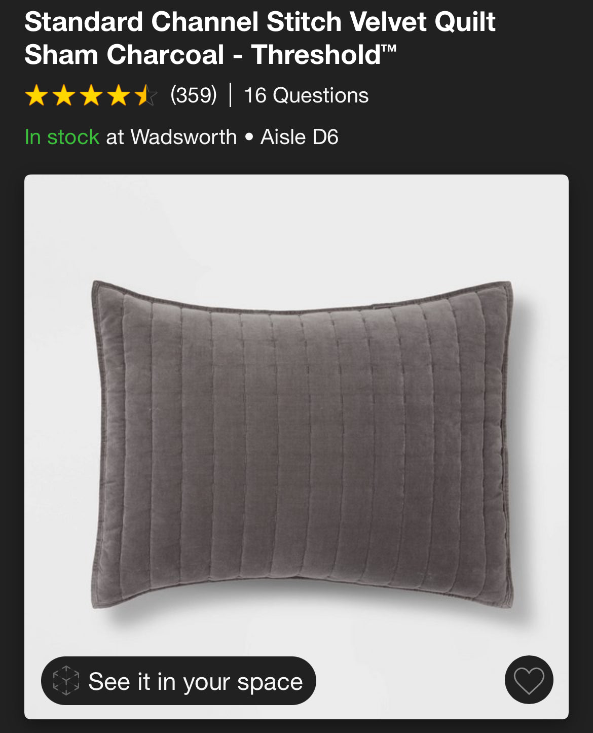 Threshold Full/Queen Channel Stitch Quilt & Sham Set, New