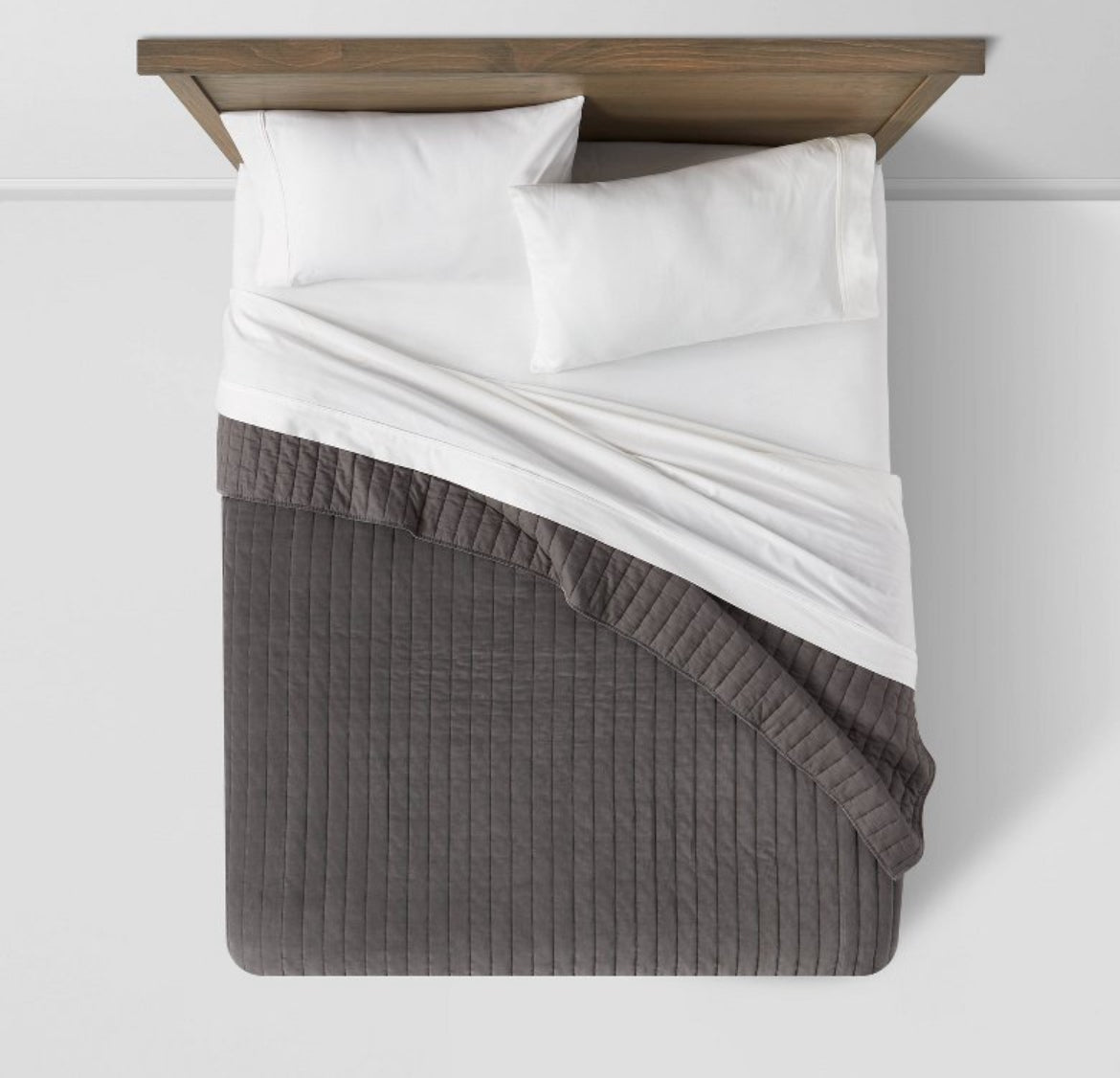 Threshold Full/Queen Channel Stitch Quilt & Sham Set, New