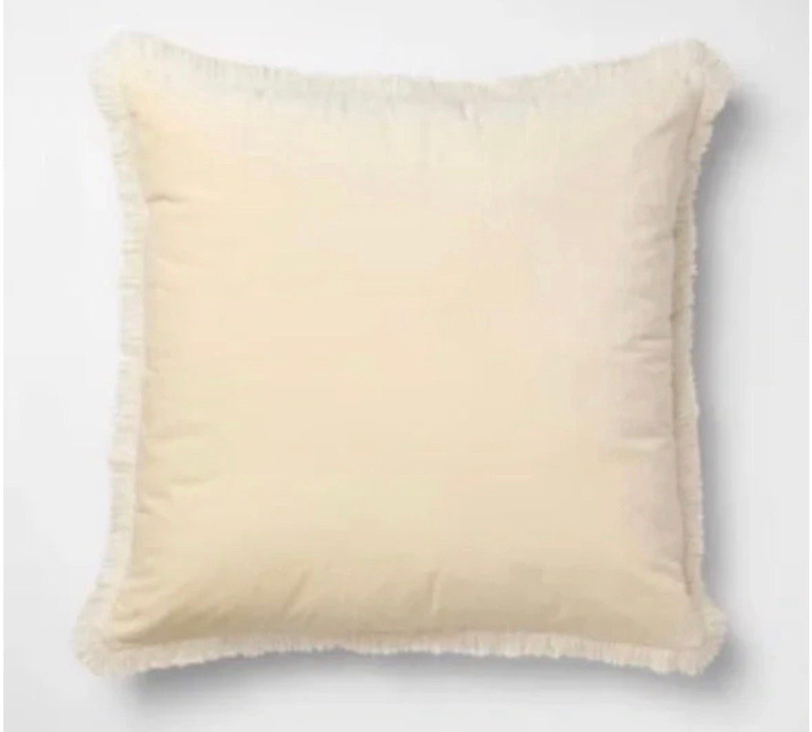 Threshold 24”x24” Oversized Velvet Fringe Throw Pillow Set, New