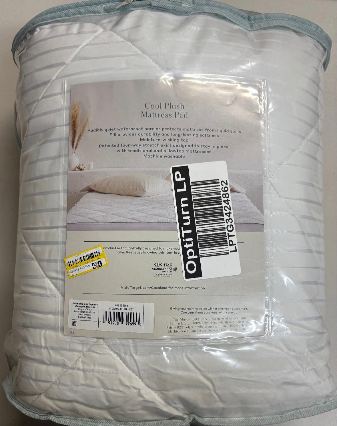 Casaluna King Cool Plush Mattress Pad, New