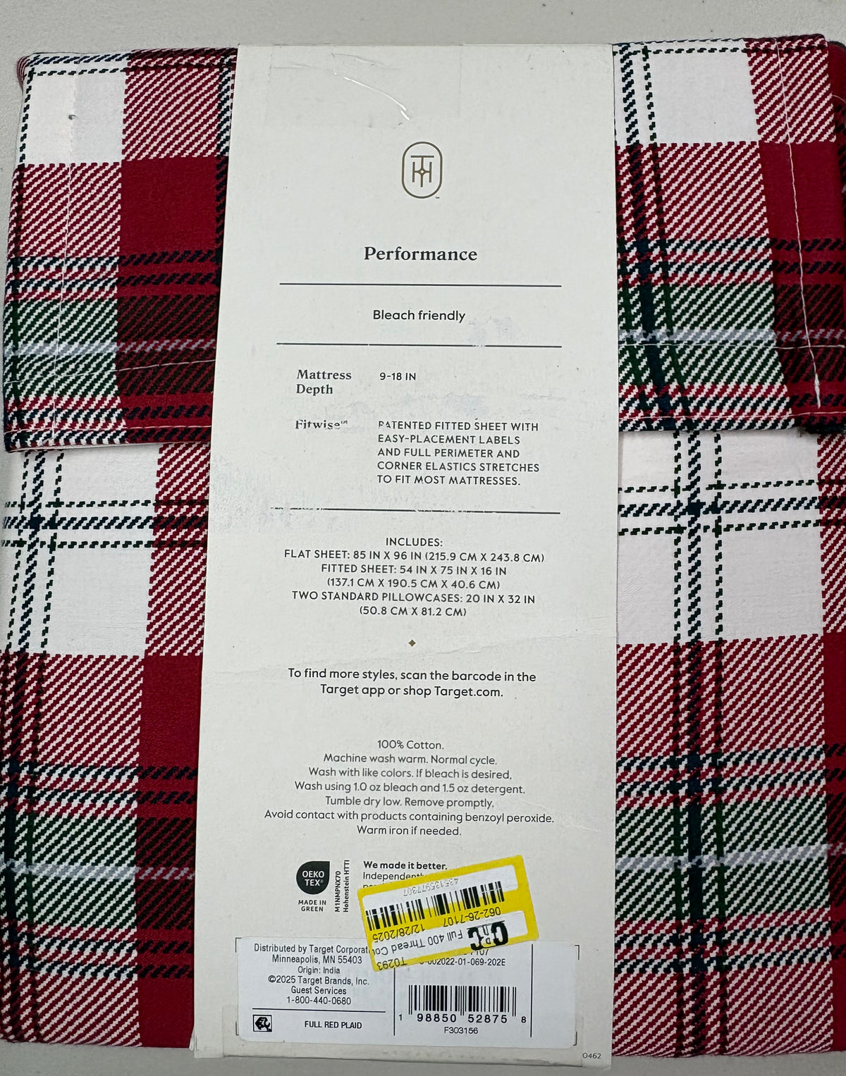 Threshold Full Printed Performance Sheet Set, New