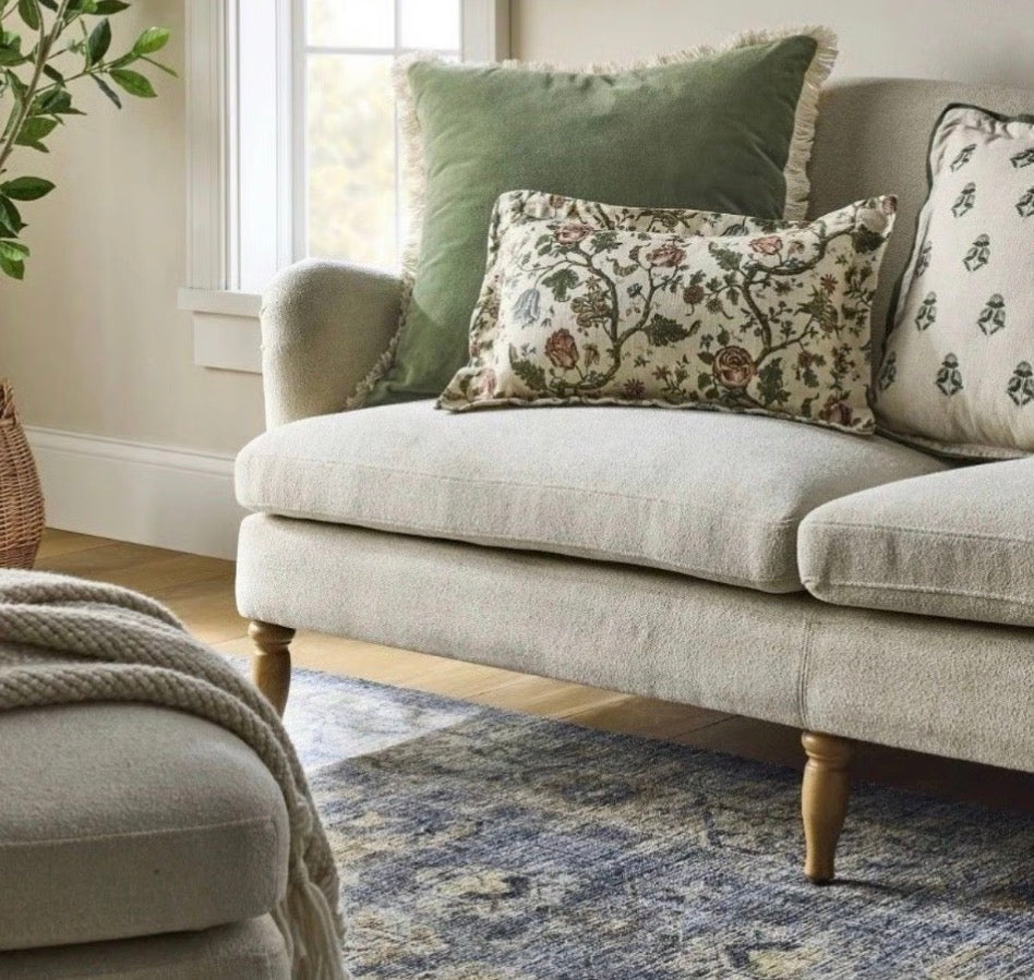 Threshold 24”x24” Oversized Velvet Fringe Throw Pillow Set, New