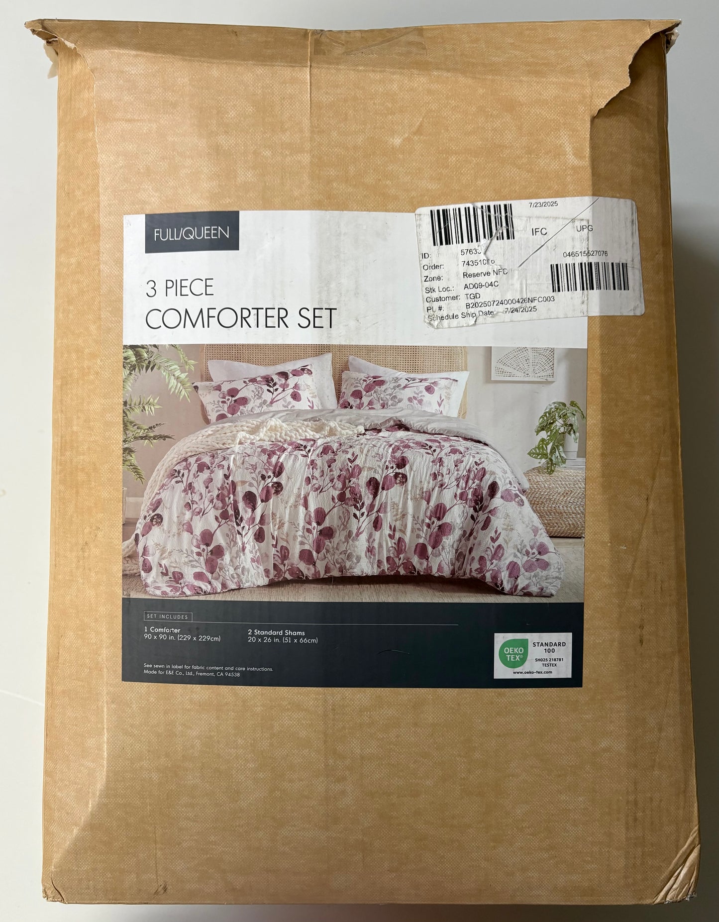 510 Design Full/Queen Floral Comforter Set, New