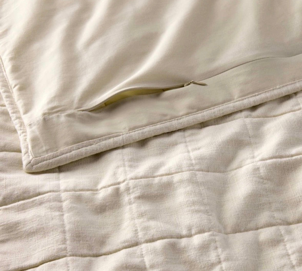 Casaluna King Heavyweight Linen Blend Pillow Sham Set, New