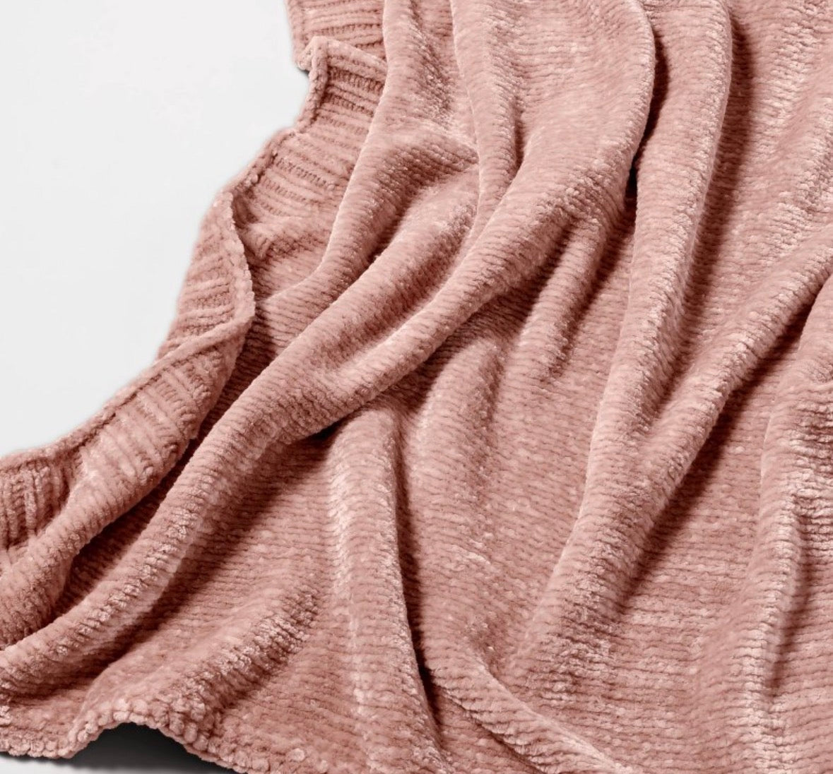 Threshold 50”x60” Shiny Chenille Throw Blanket, New