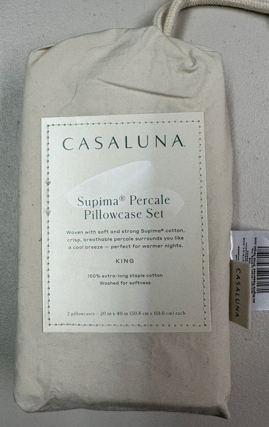 Casaluna King Supima Percale Pillowcase Set, New