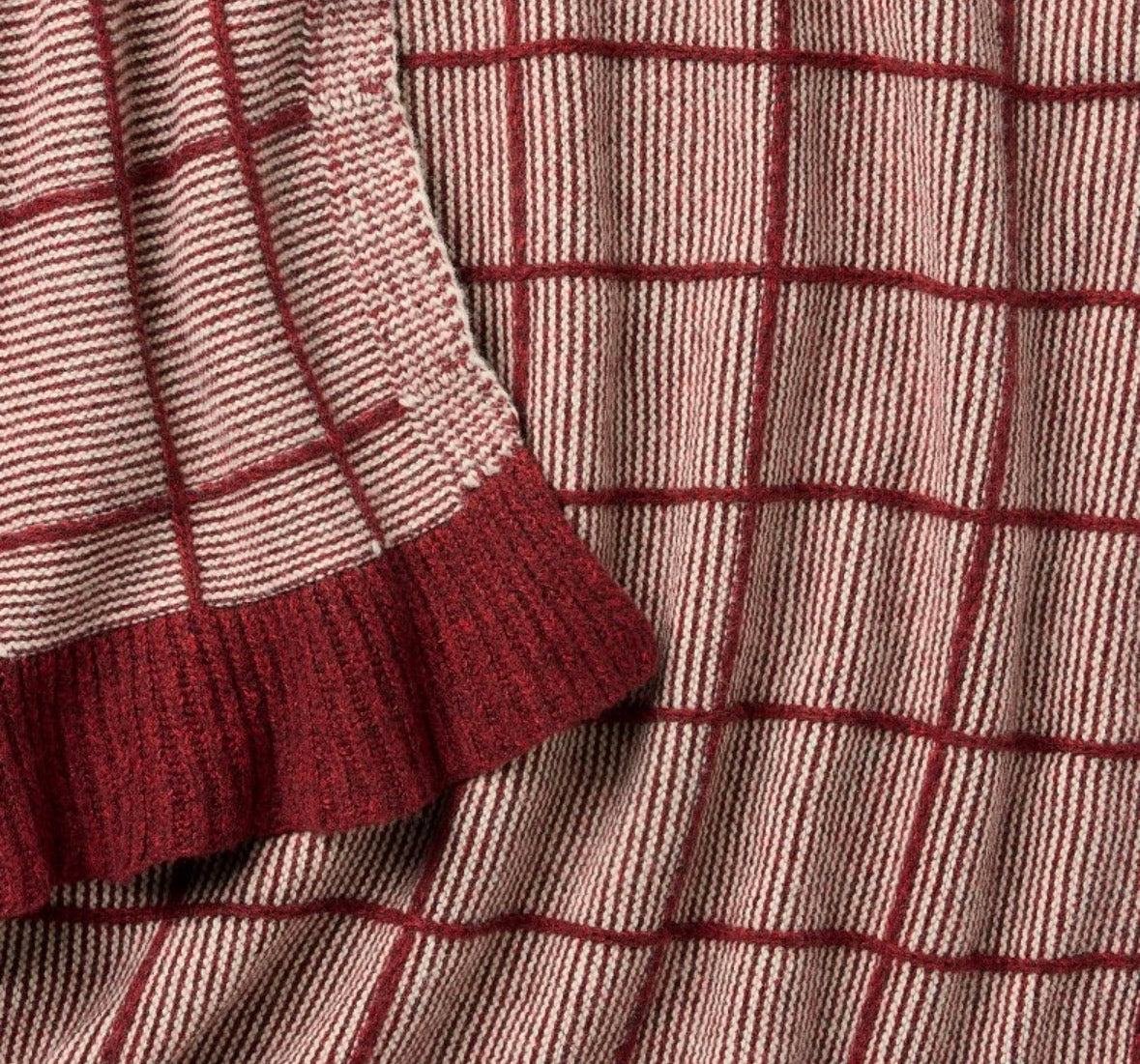 Studio McGee 50”x60” Plaid Ruffle Throw Blanket, New