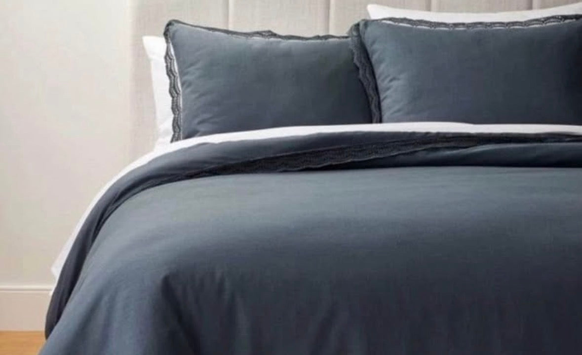 Studio McGee Standard Lace Border Pillow Shams Set, New