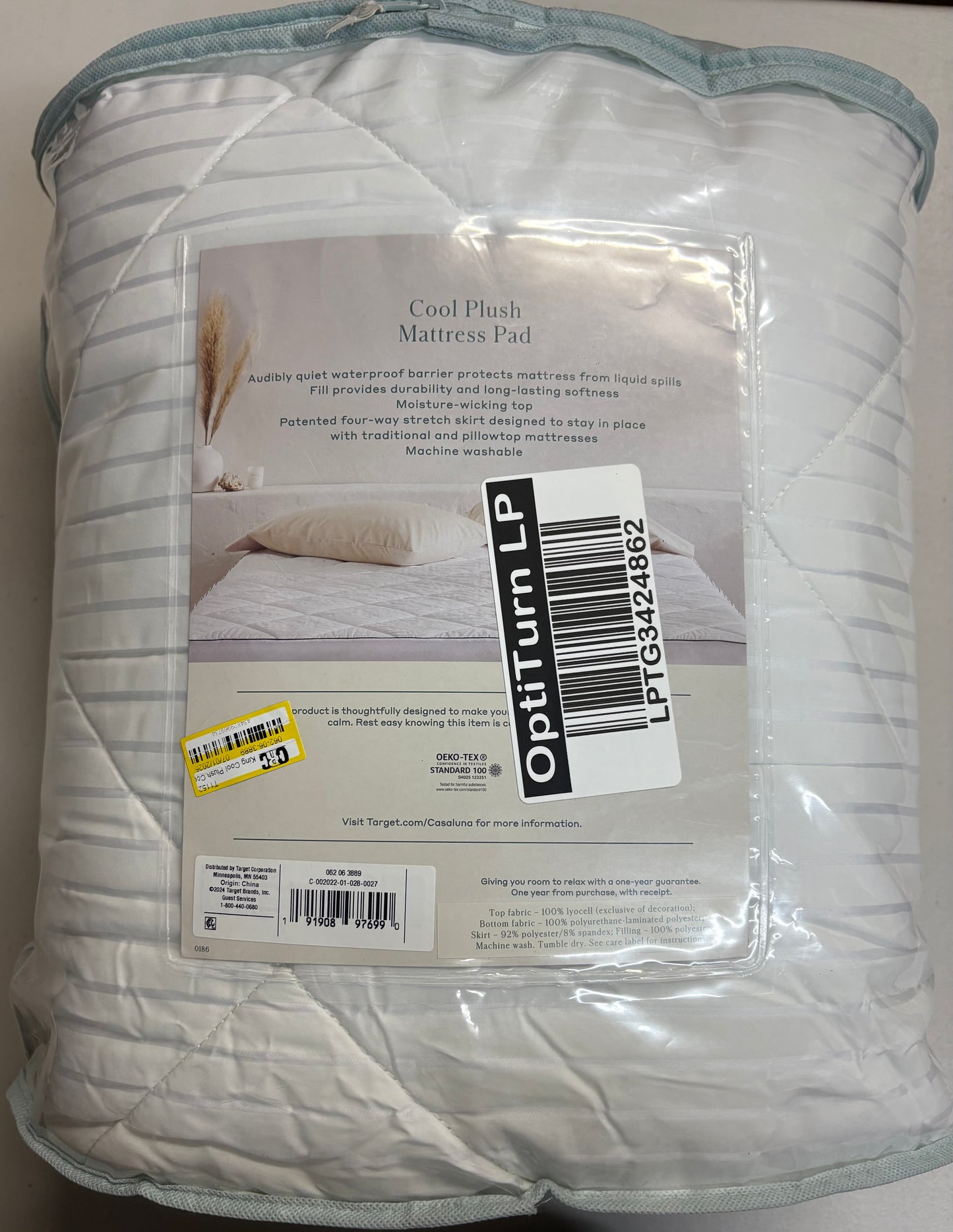 Casaluna King Cool Plush Mattress Pad, New