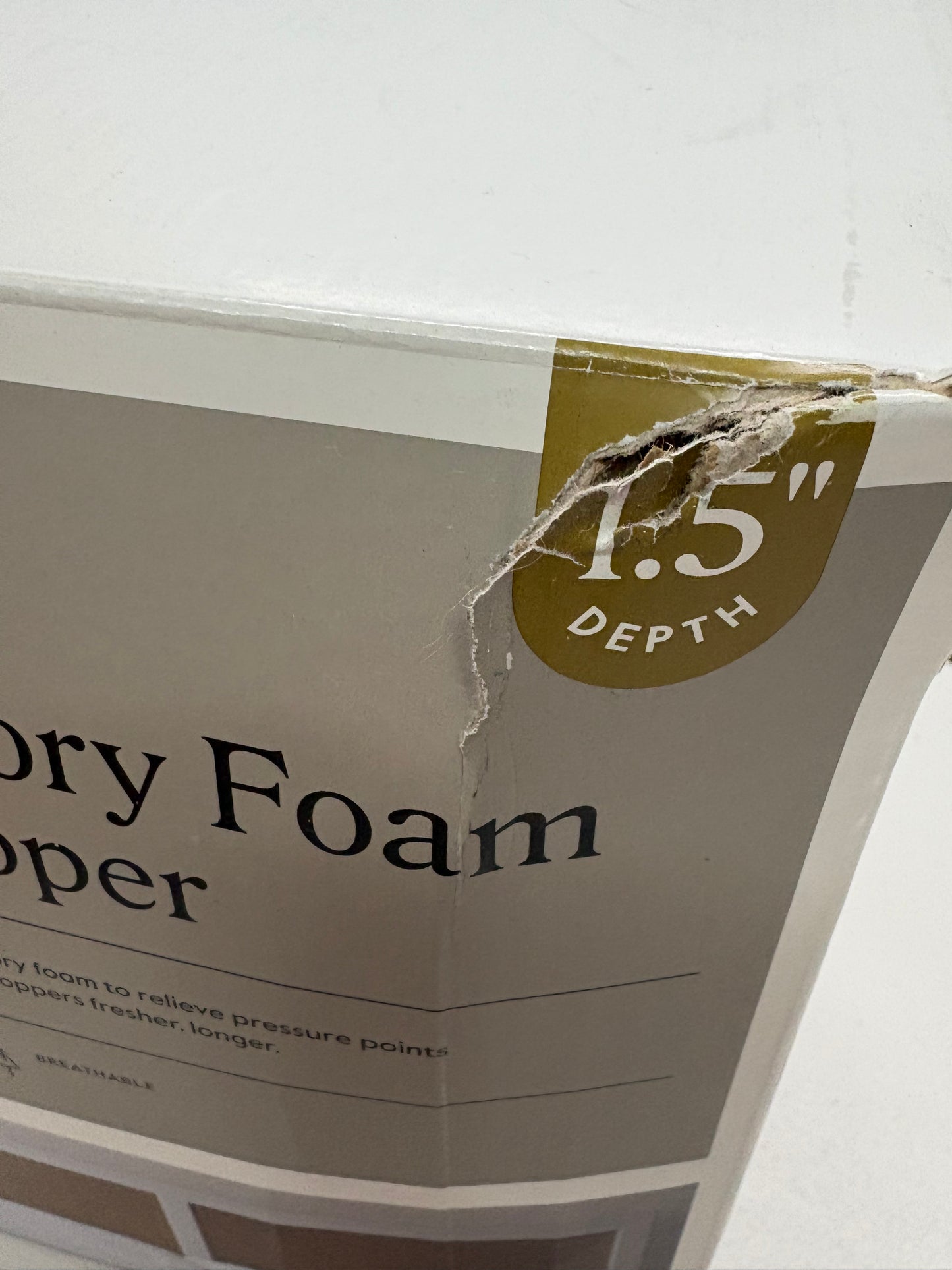 Threshold Queen 1.5” Performance Mattress Topper, New