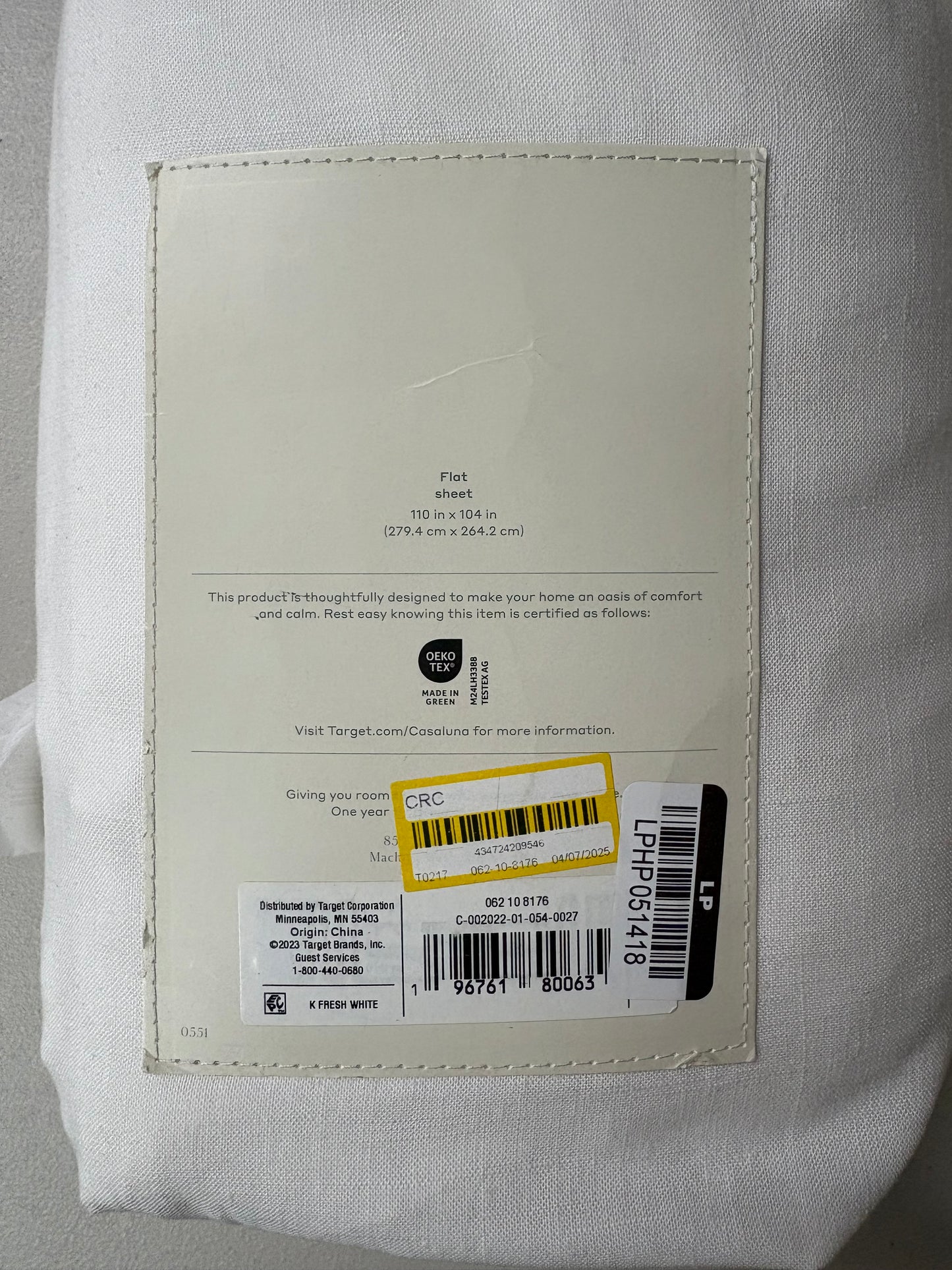 Casaluna King Linen Blend Sheet & Pillowcase Bundle, New