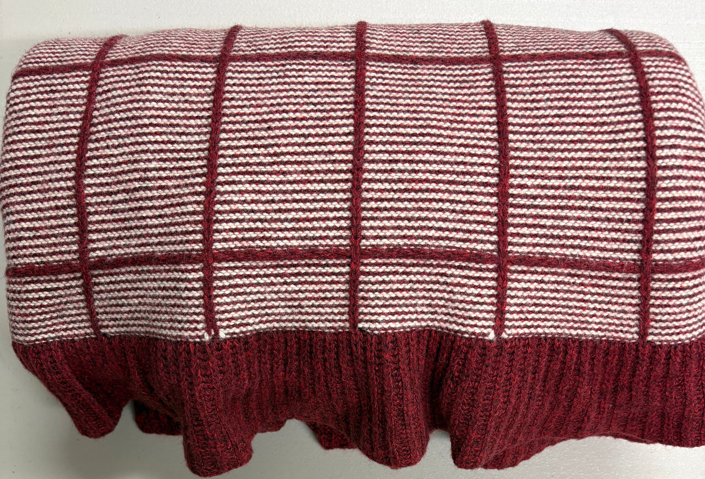 Studio McGee 50”x60” Plaid Ruffle Throw Blanket, New