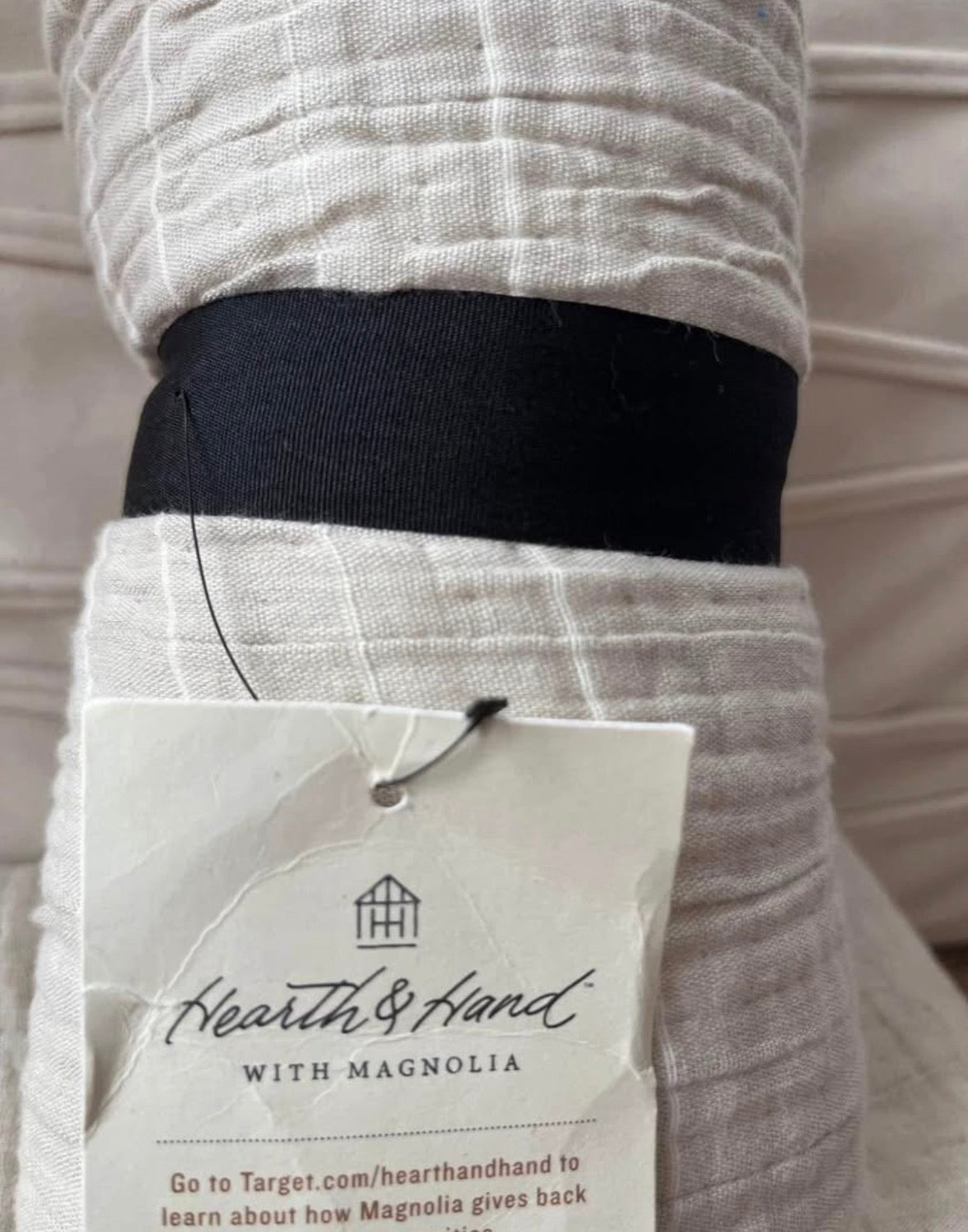Hearth & Hand Standard Microstripe Pillow Shams Set, New