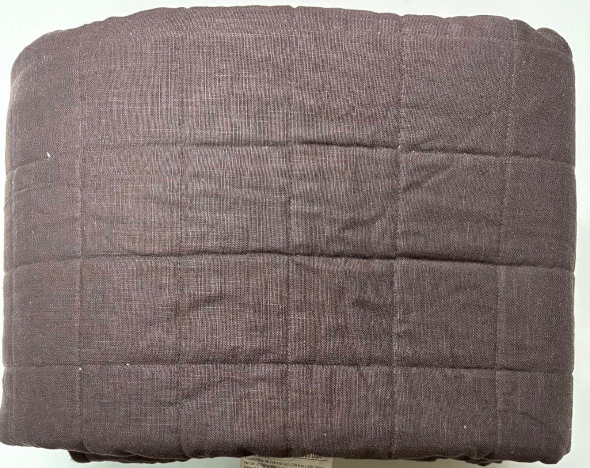 Casaluna Full/Queen Heavyweight Linen Blend Quilt, New