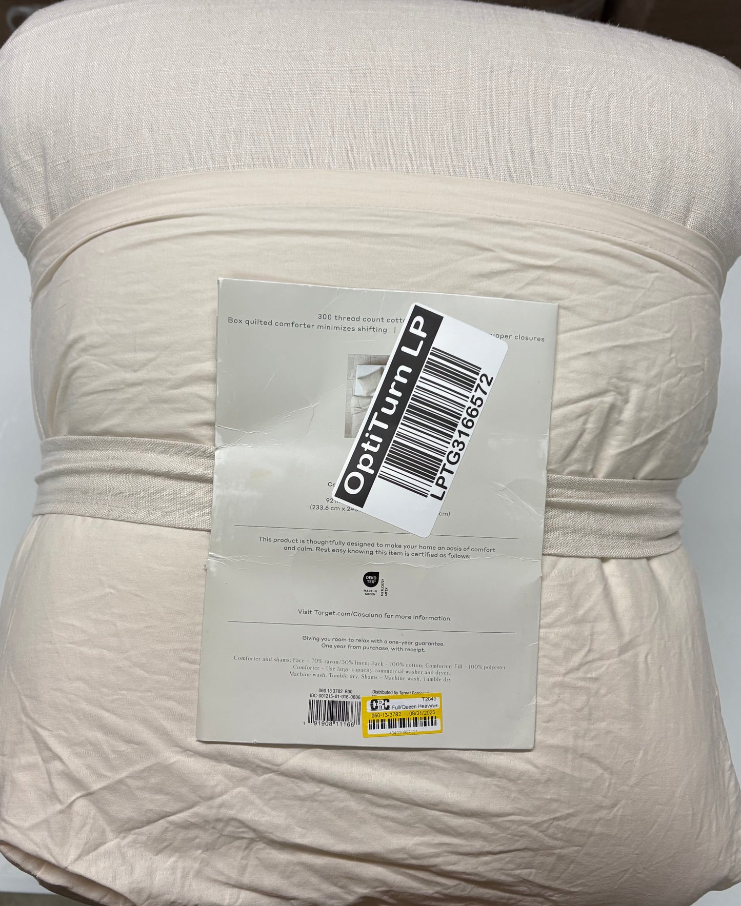 Casaluna Full/Queen Heavyweight Linen Blend Comforter Set, New