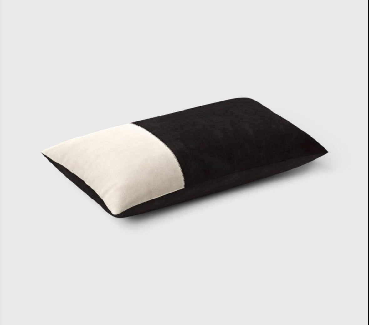 Threshold 12”x24” Lumbar Colorblock Suede Throw Pillow Set, New